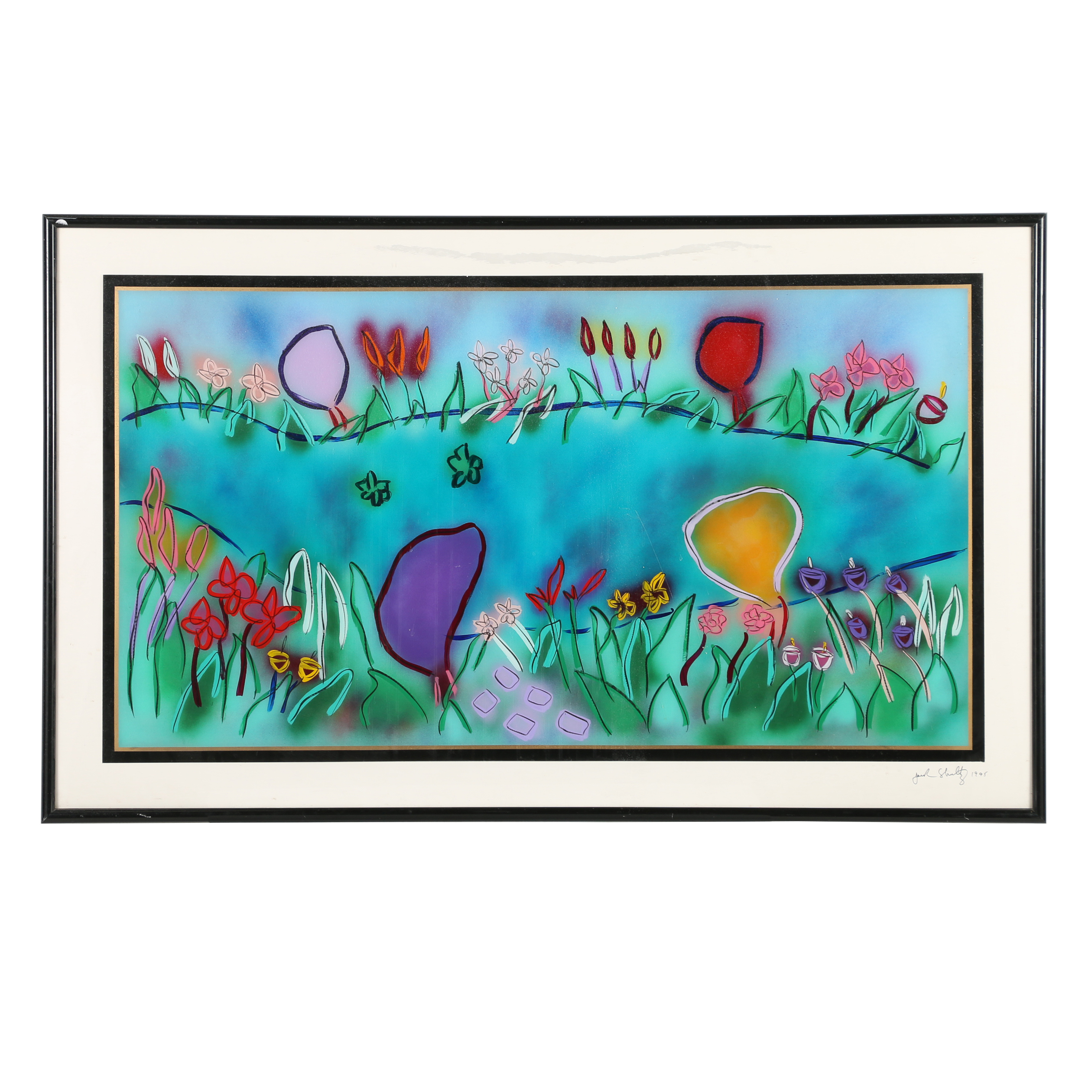 1995 Jack Shultz Mixed Media Painting