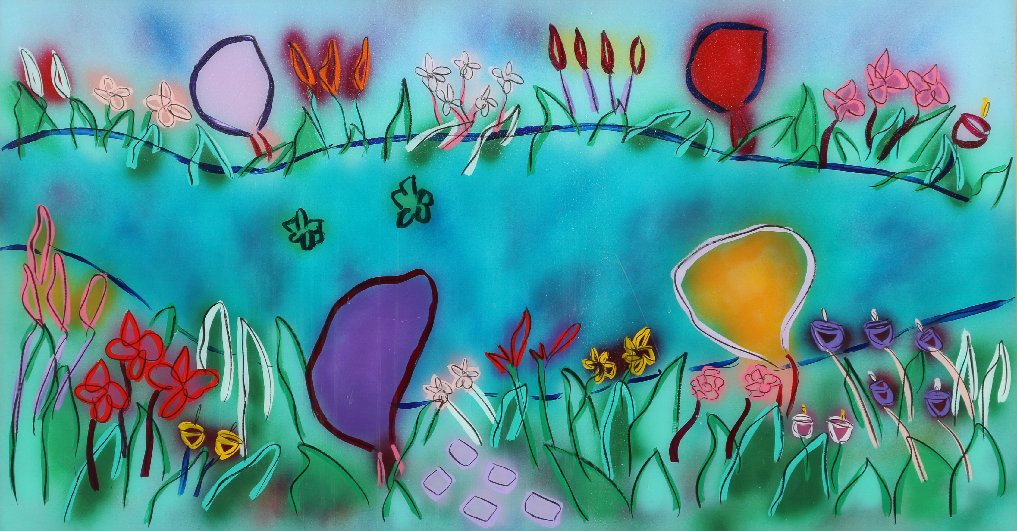 1995 Jack Shultz Mixed Media Painting