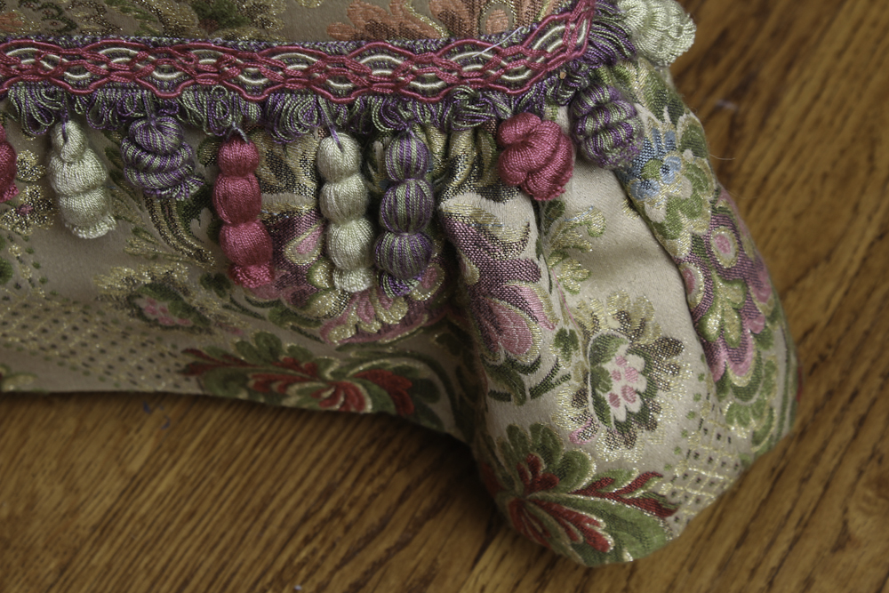 Pair of Brocade Upholstered Armchairs by Brunschwig & Fils