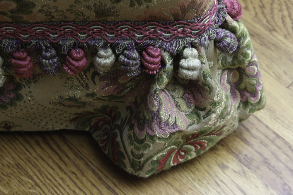 Pair of Brocade Upholstered Armchairs by Brunschwig & Fils