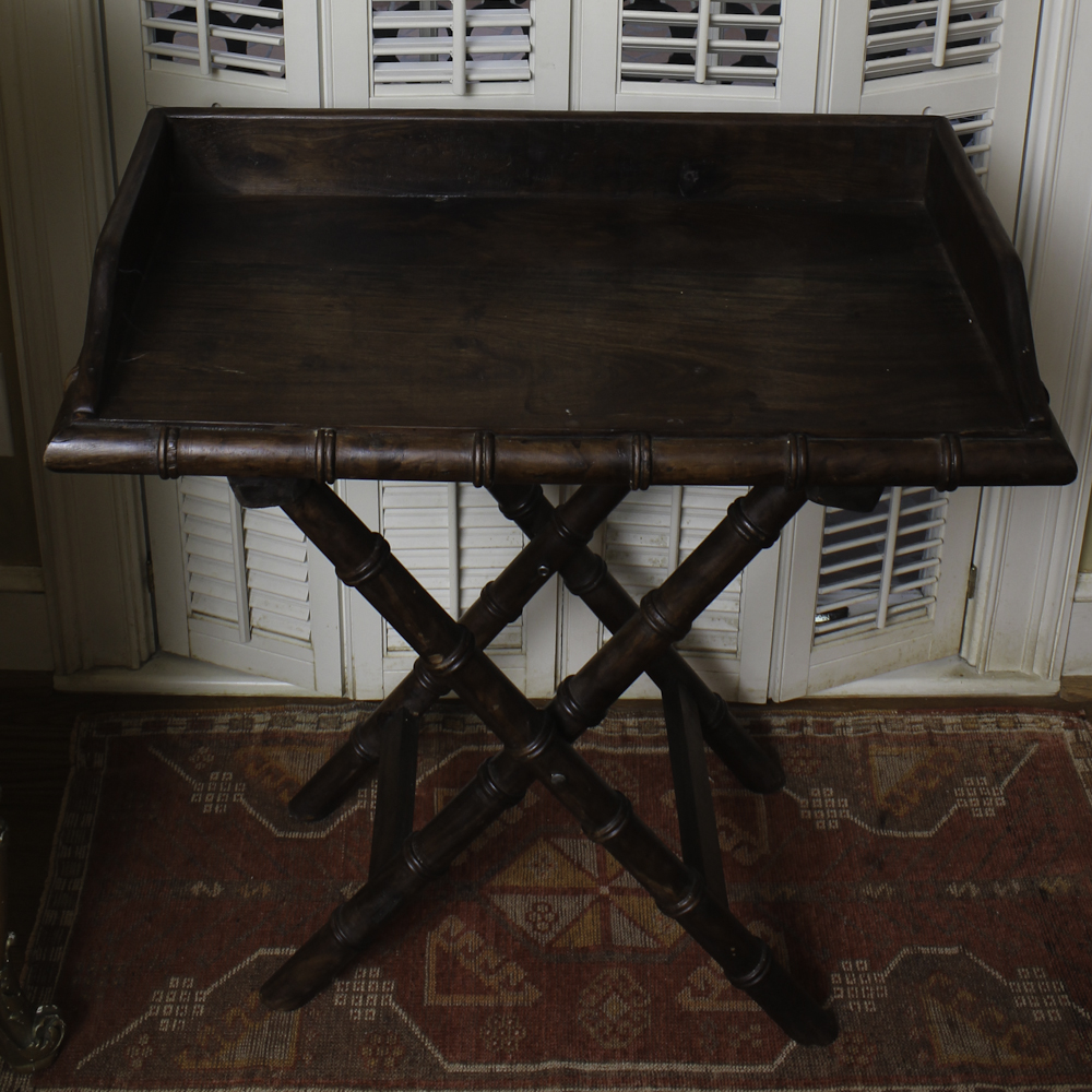 Bamboo-Turned Tray Table