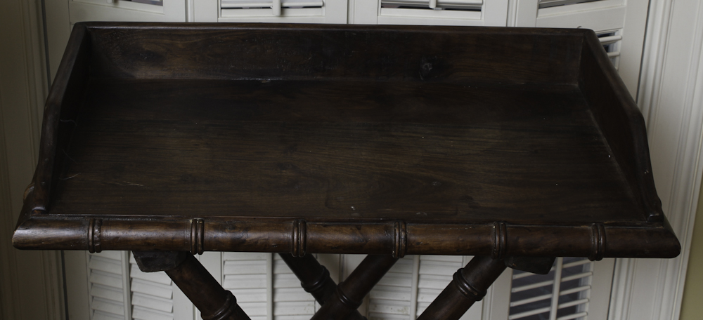 Bamboo-Turned Tray Table