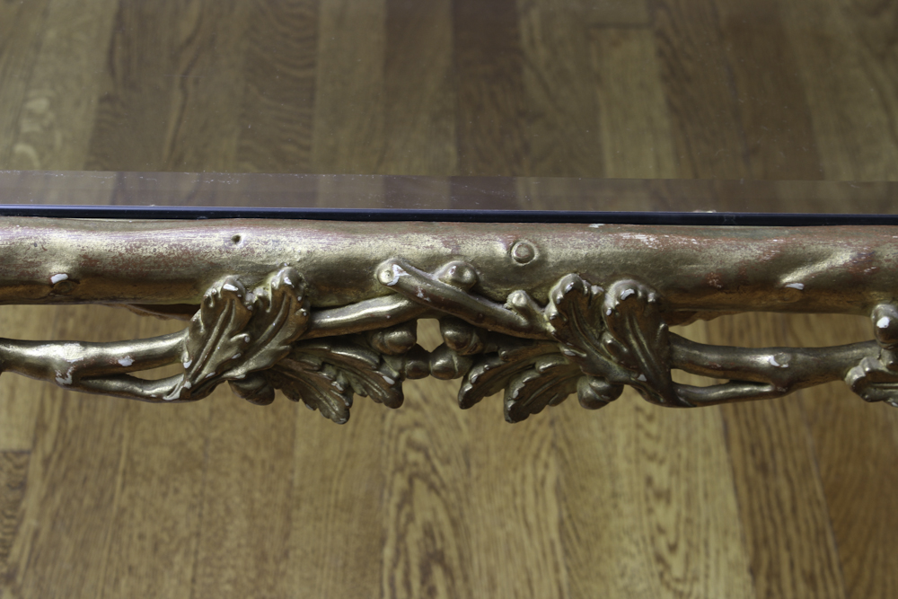 Rococo Revival Gilt Metal Coffee Table