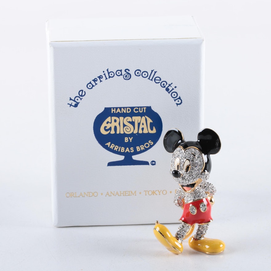 Arribas Brothers Swarovski Jeweled Mickey Mouse Figurine