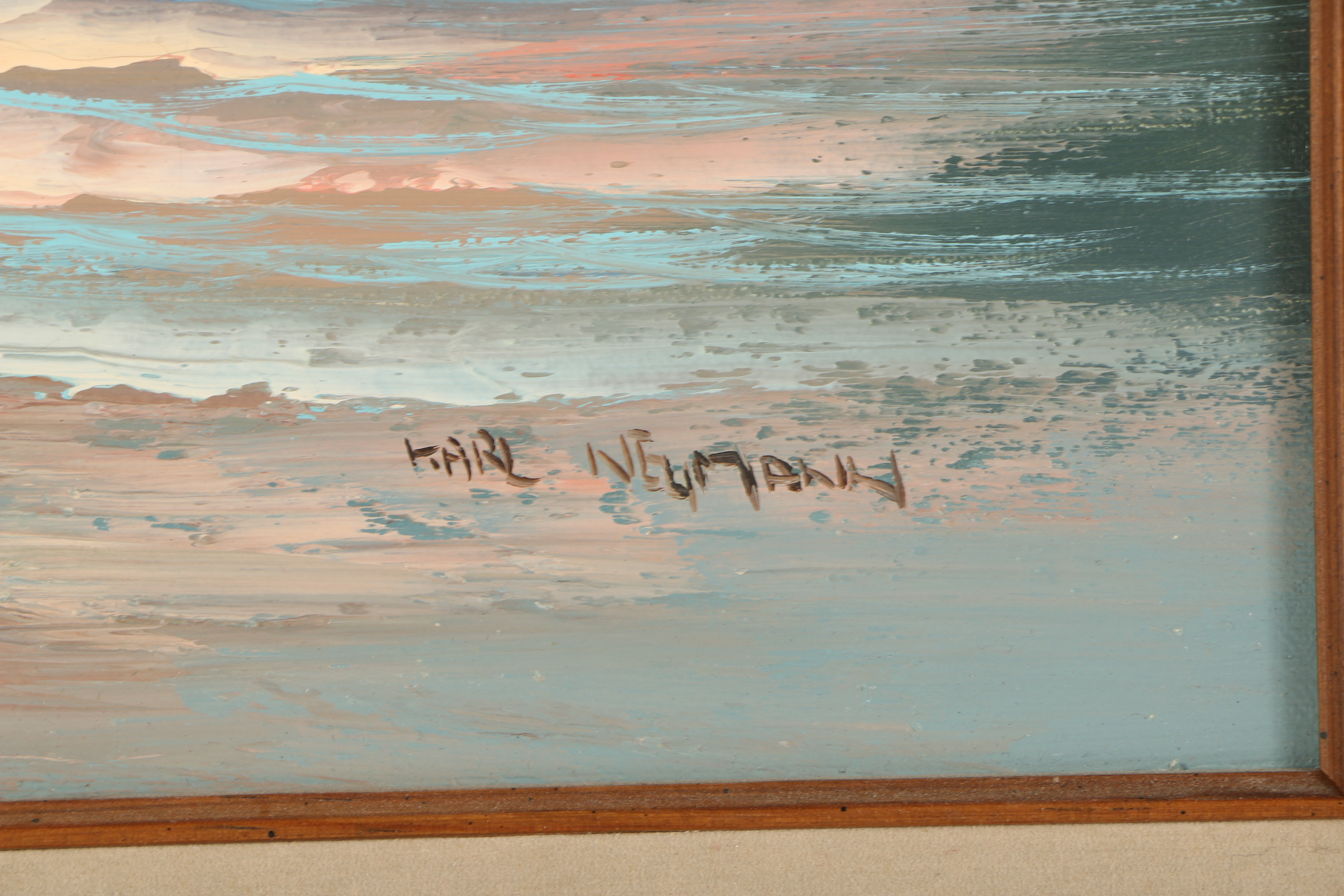 Karl Neumann Oil Painting of a Beach