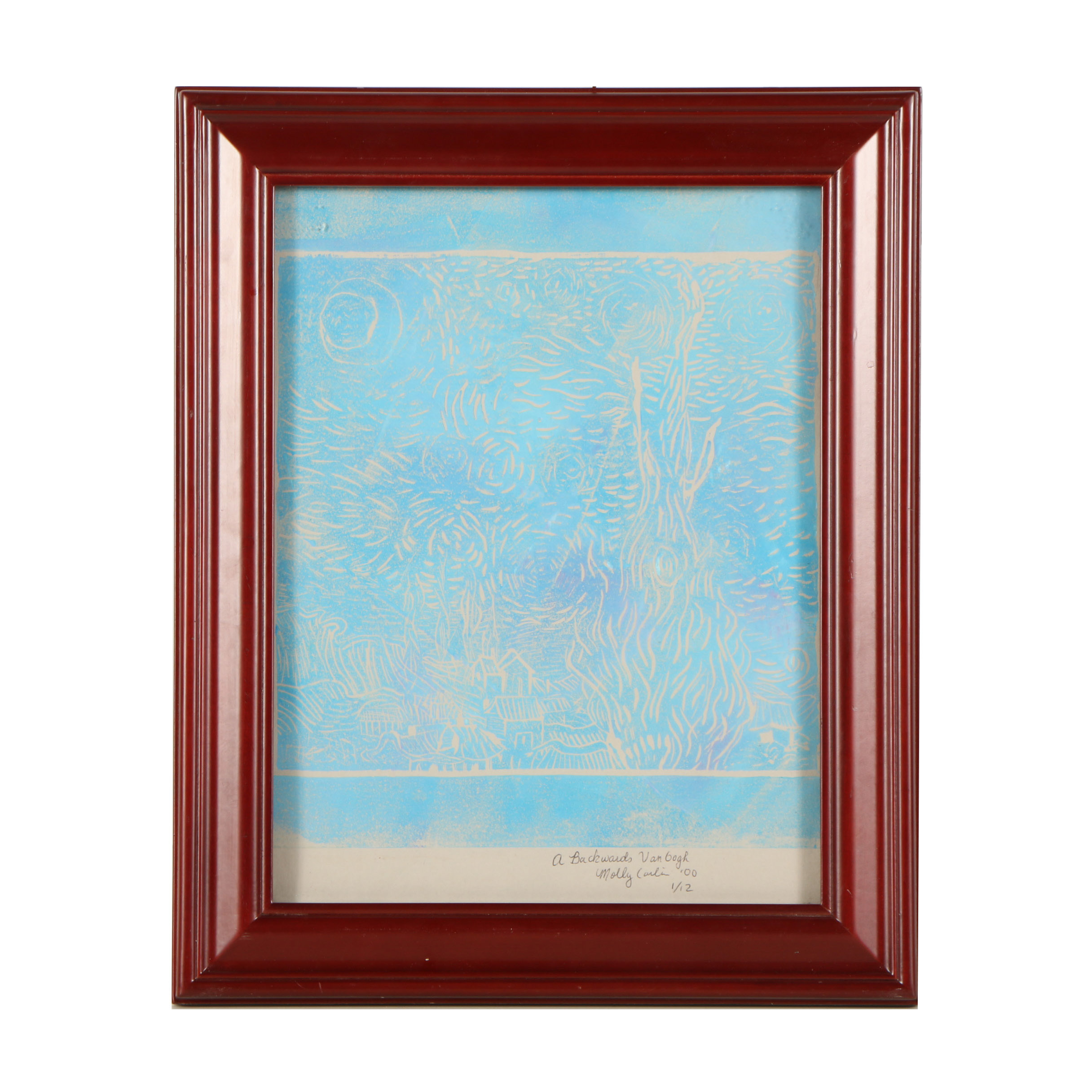 Molly Carlin Limited Edition Woodblock "A Backwards Van Gogh"