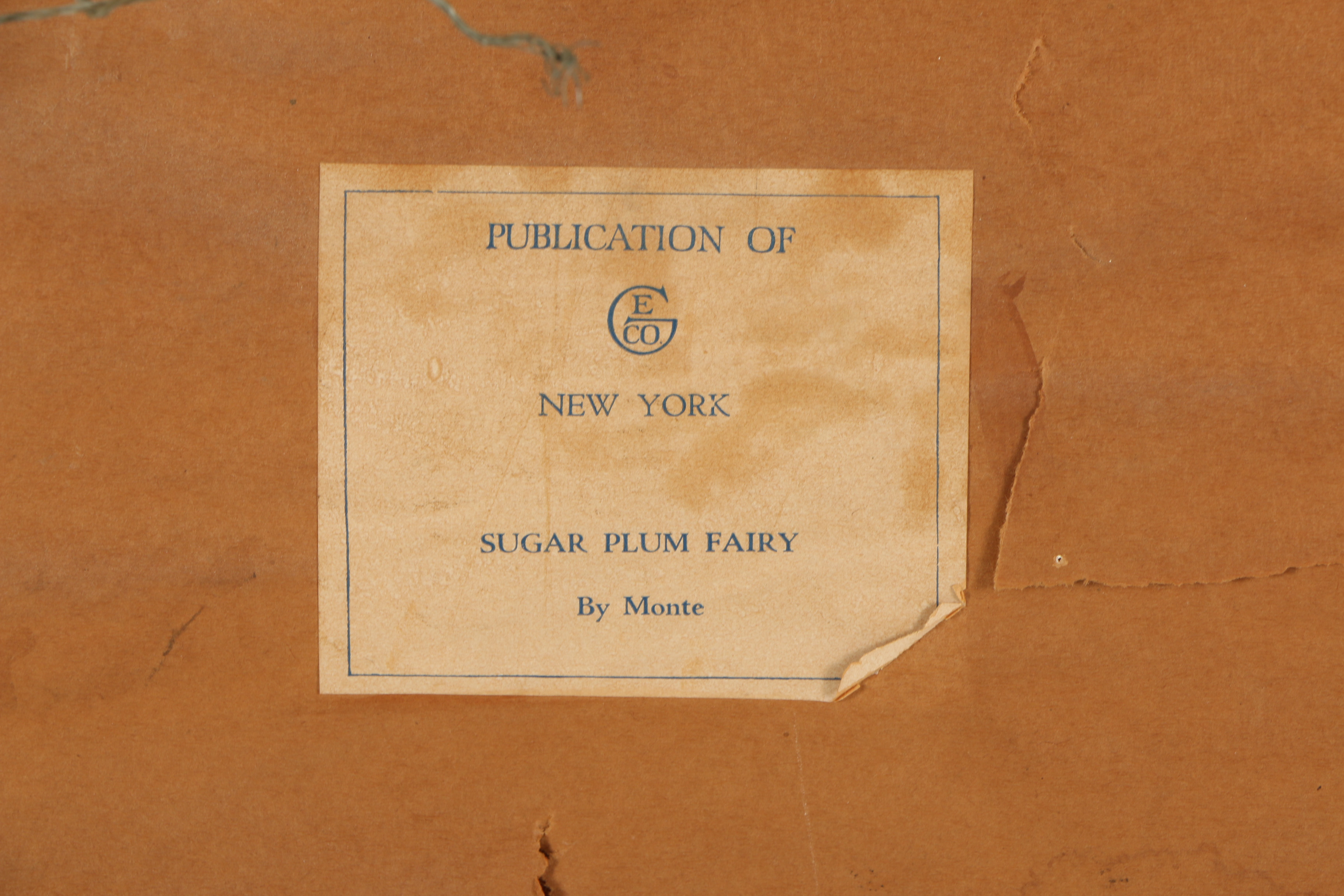 Mid Century Reproduction Print After Monte "Sugar Plum Fairy"