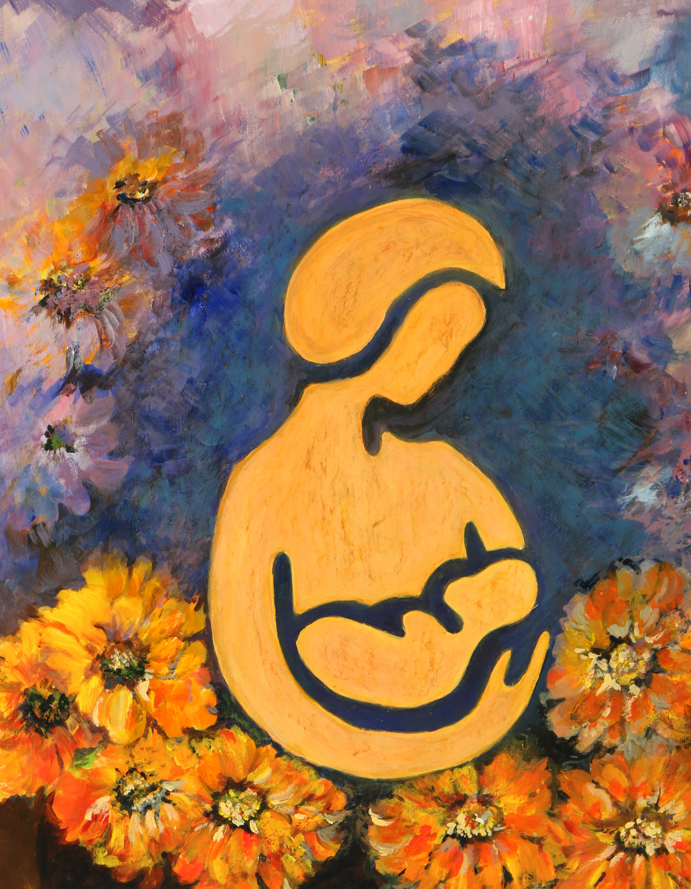 Oil Painting of Abstract Figure