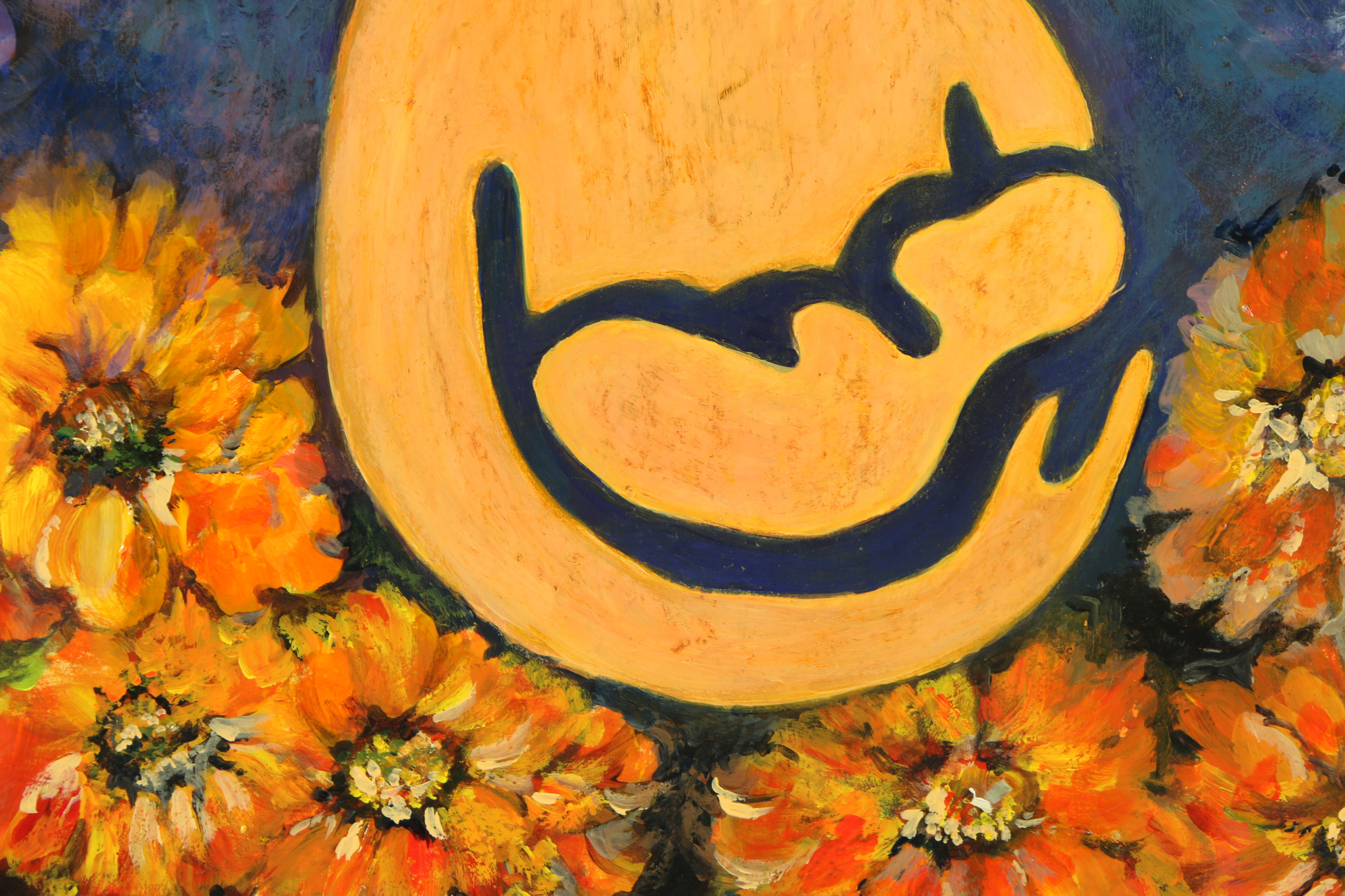 Oil Painting of Abstract Figure