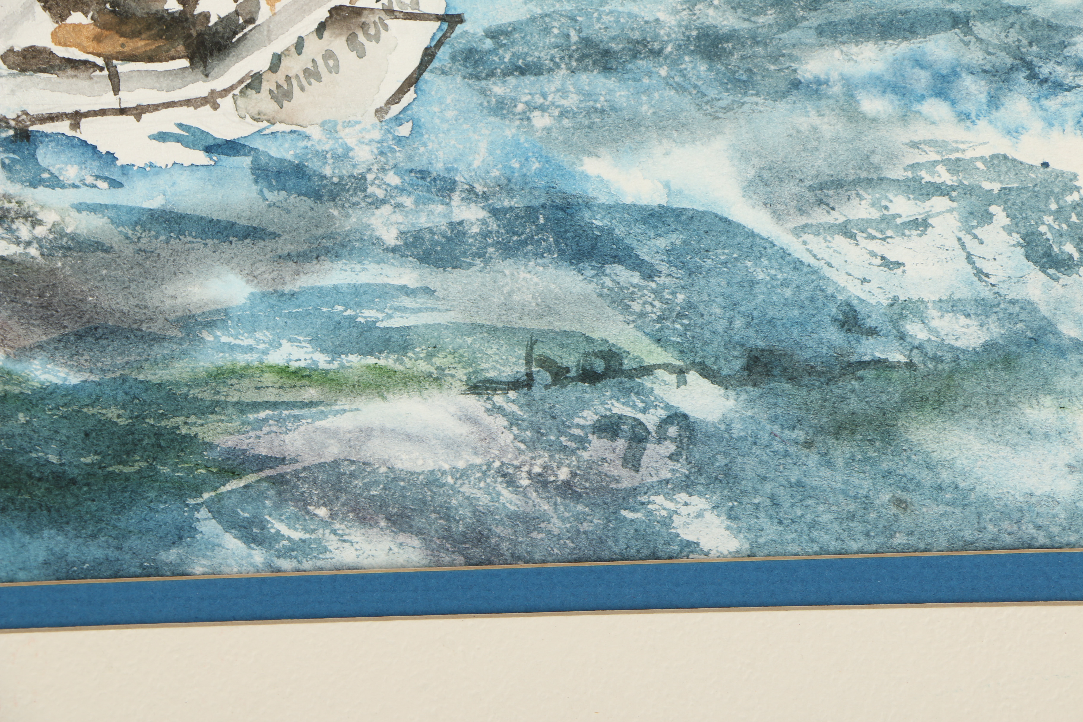 Two Watercolor Paintings of Sailboats