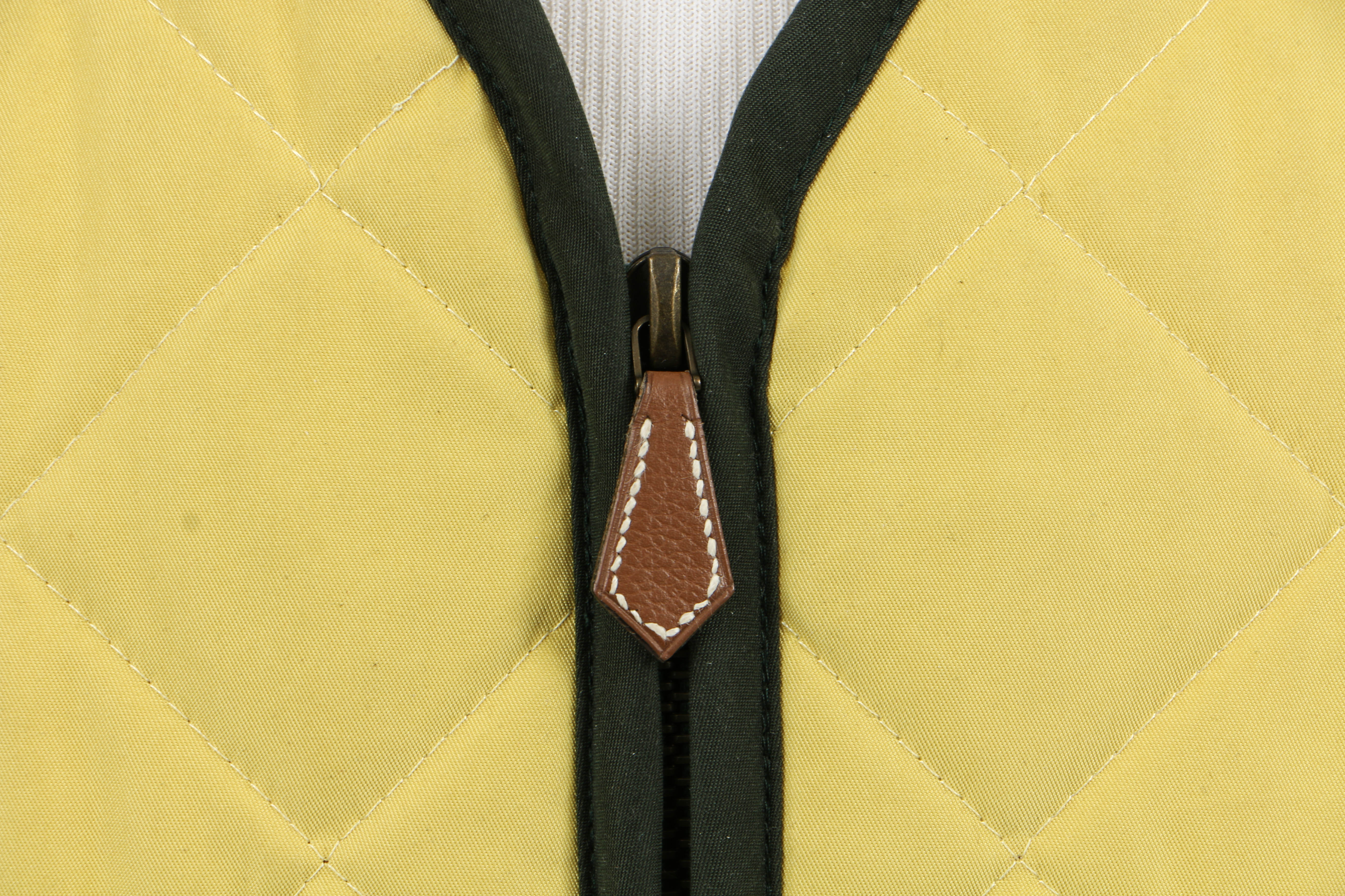 Hermès Vintage Quilted Yellow Waistcoat