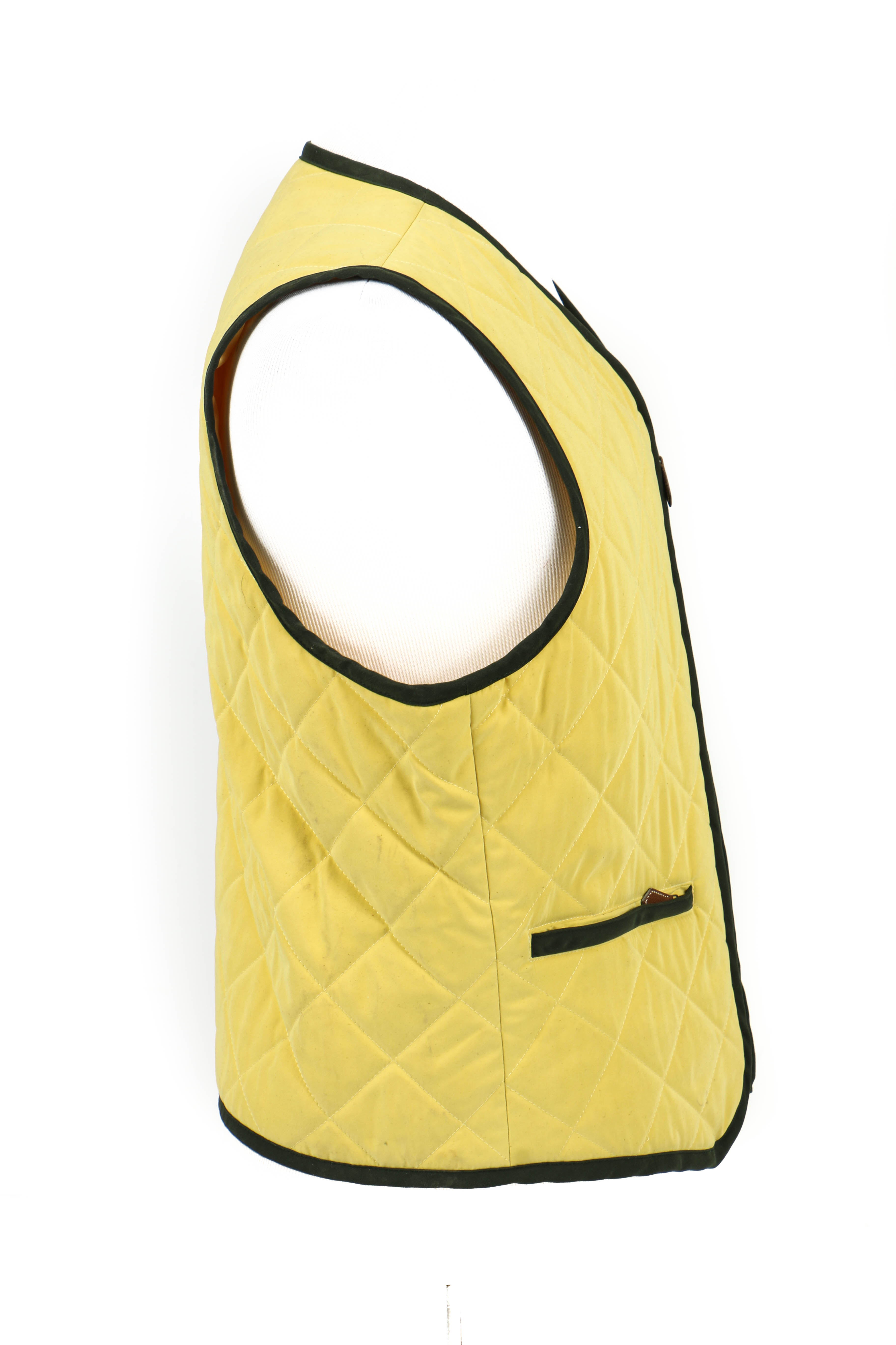 Hermès Vintage Quilted Yellow Waistcoat