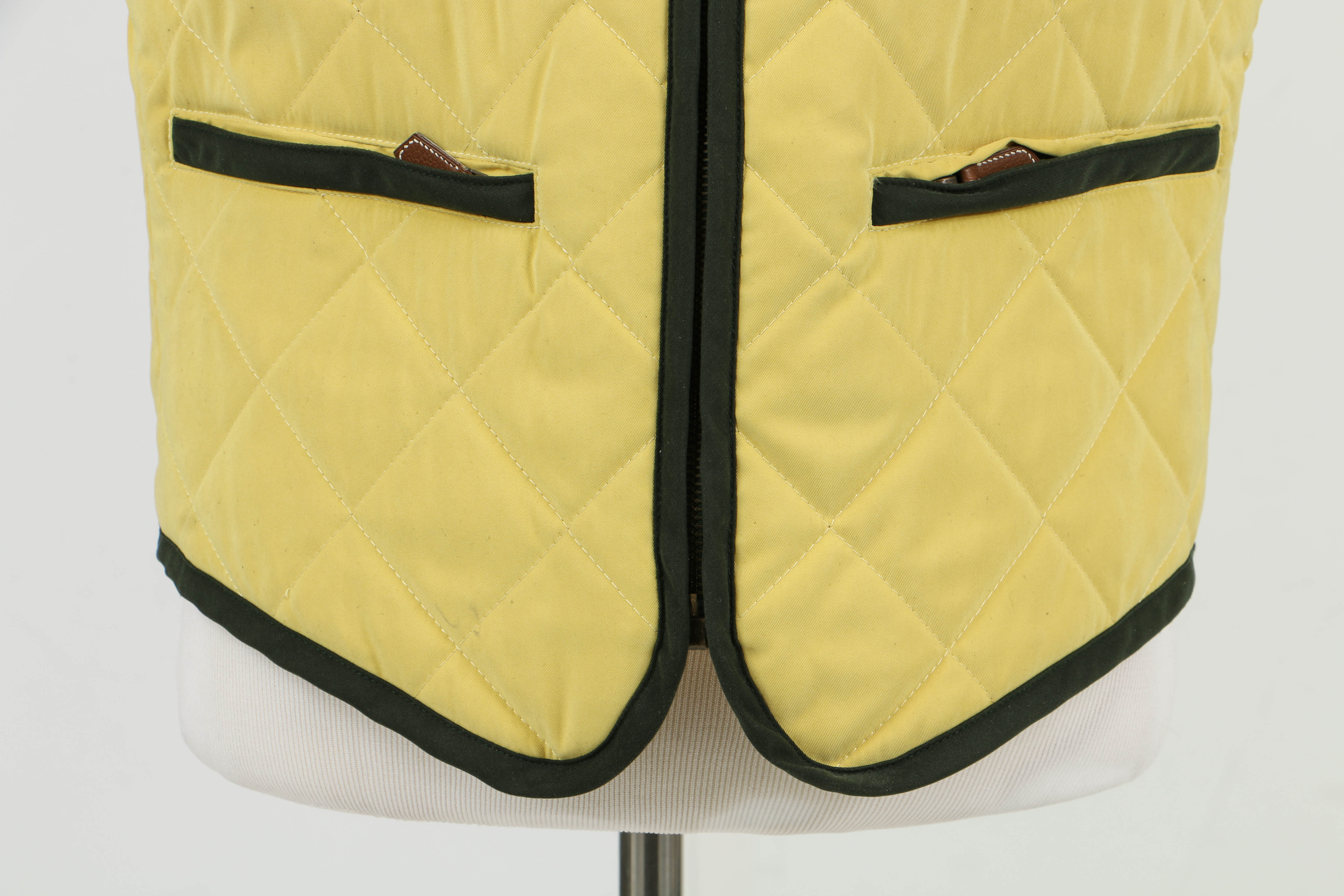 Hermès Vintage Quilted Yellow Waistcoat