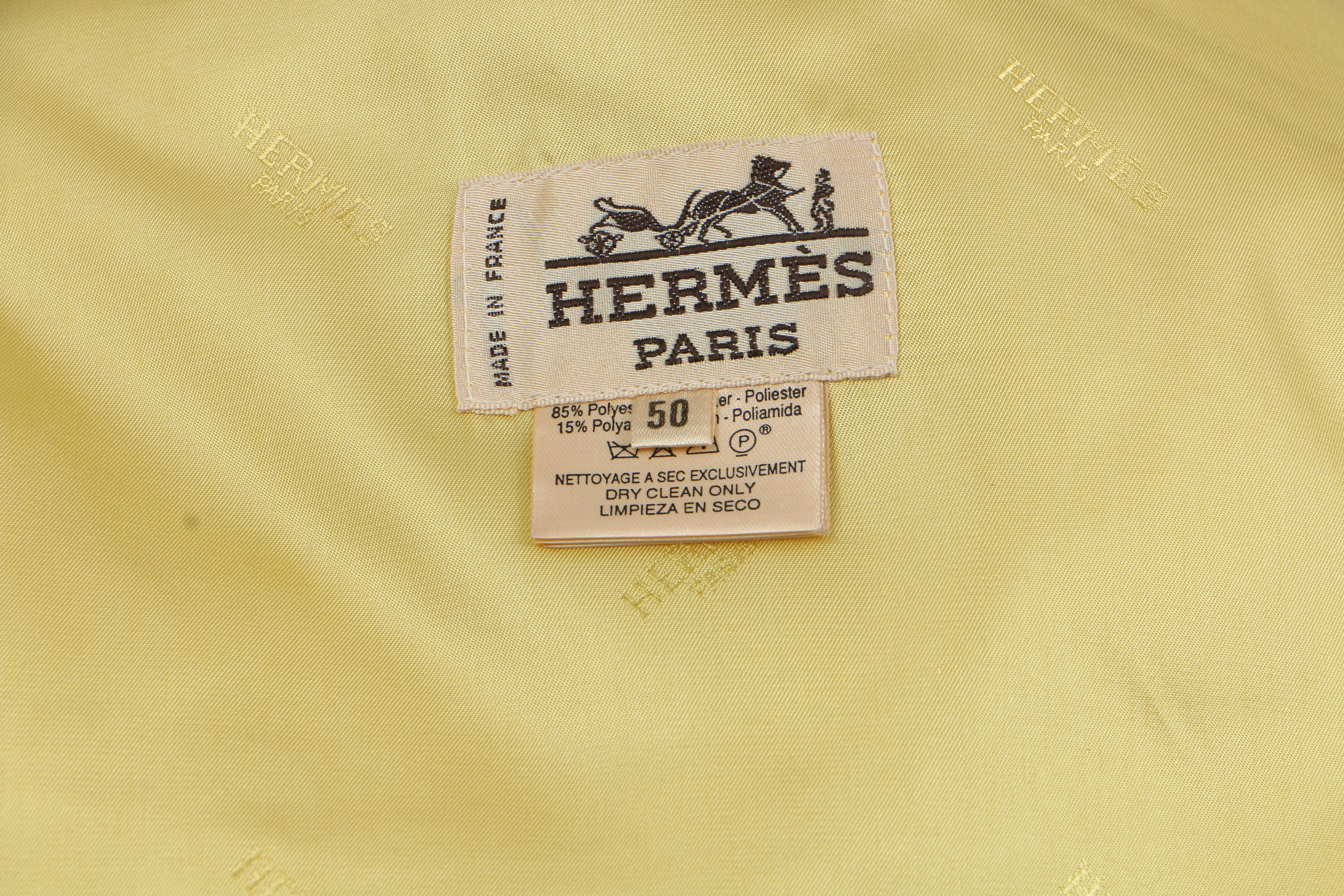 Hermès Vintage Quilted Yellow Waistcoat