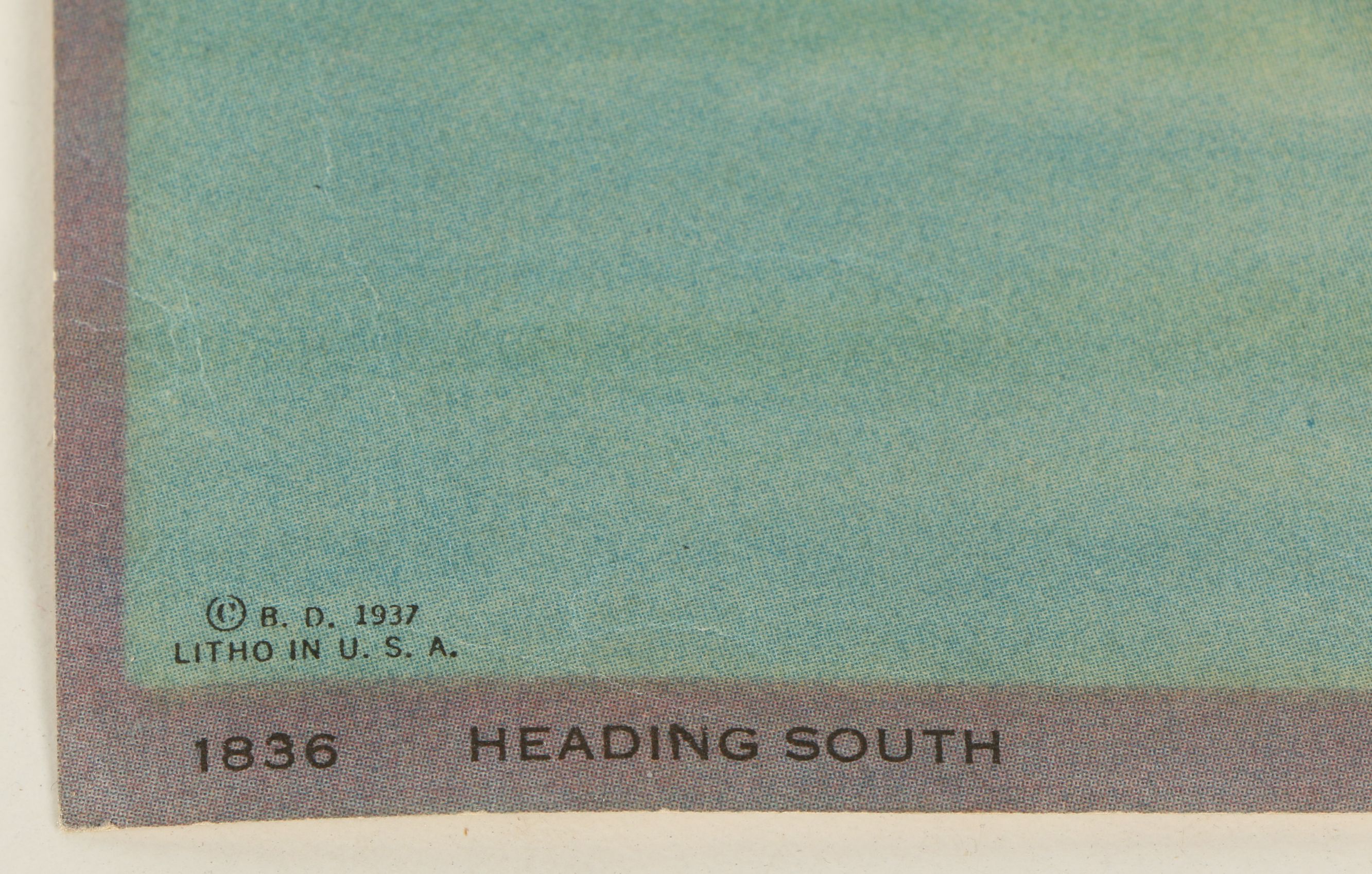 1937 Offset Lithograph After Bertram Bruestle "Heading South"