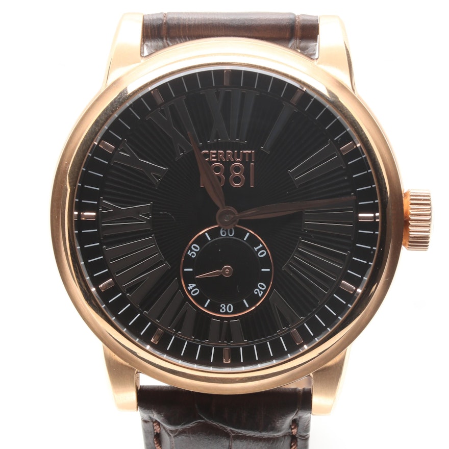 Gold Tone Cerruti 1881 Wristwatch