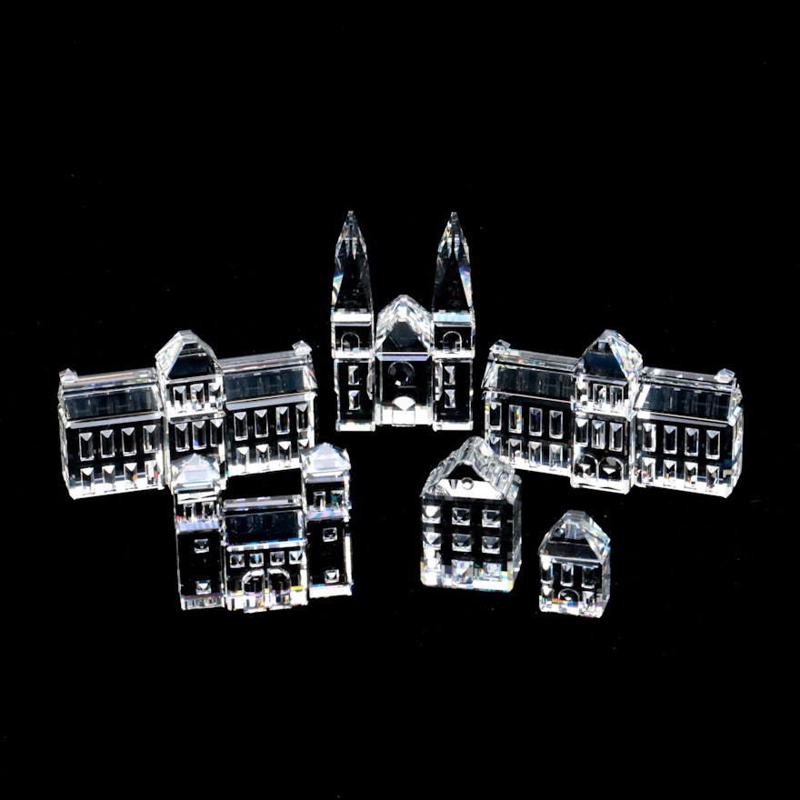 Collection of Swarovski Crystal Architectural Figurines