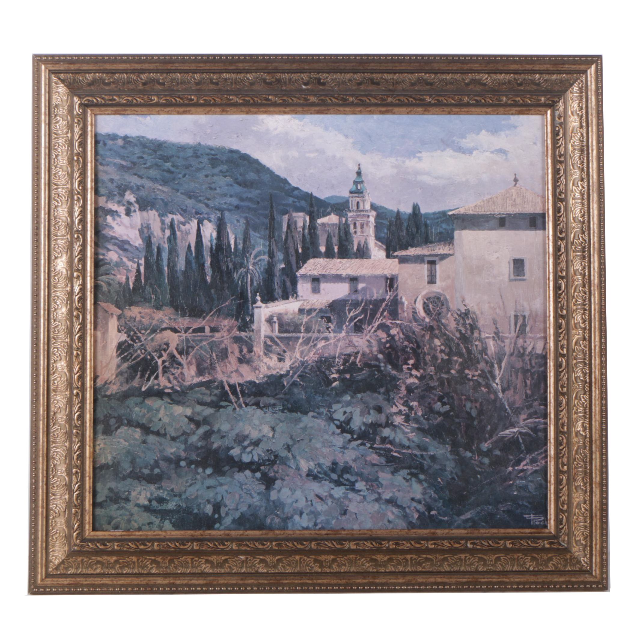 Offset Lithograph on Paper of Valldemossa, Majorca