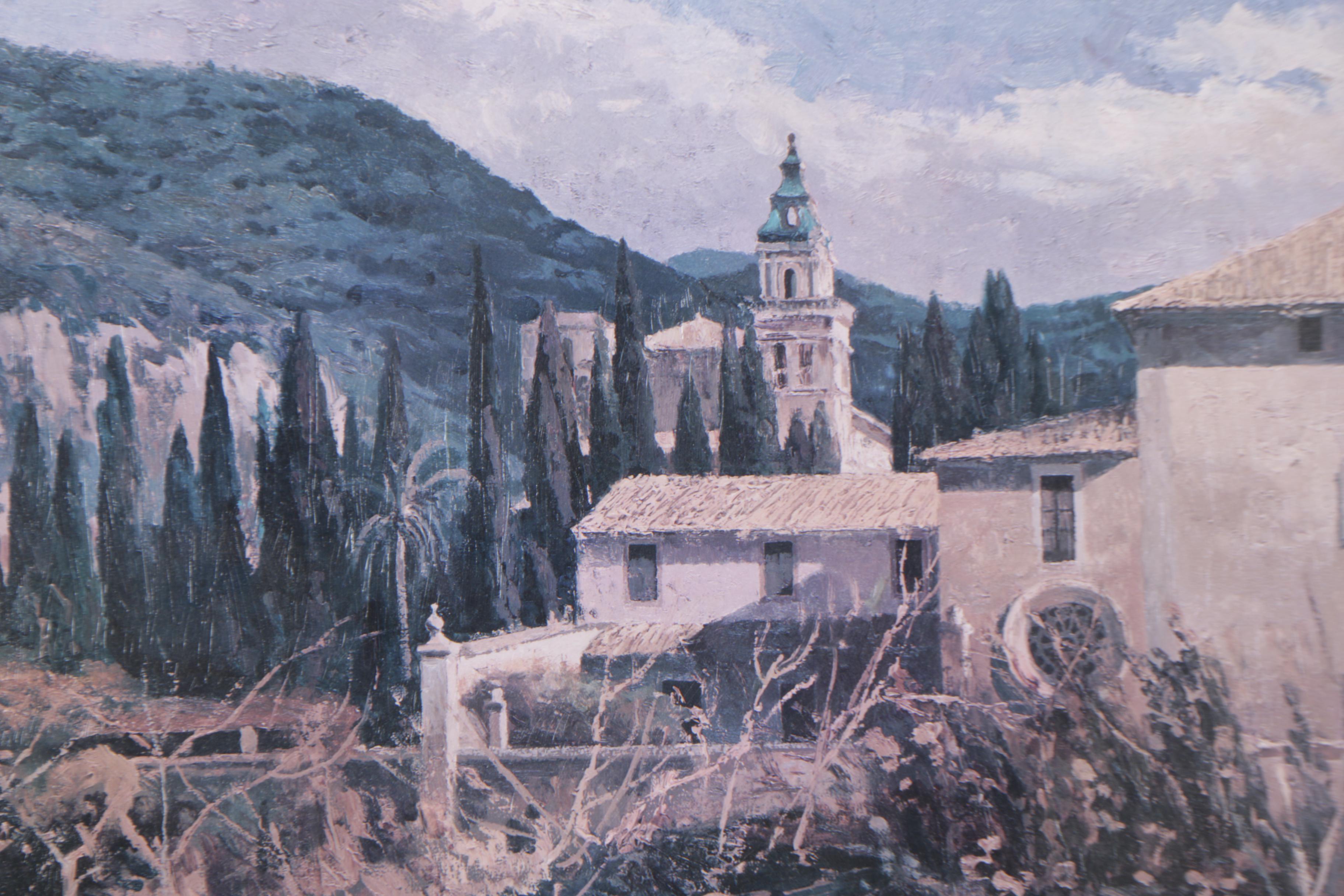 Offset Lithograph on Paper of Valldemossa, Majorca