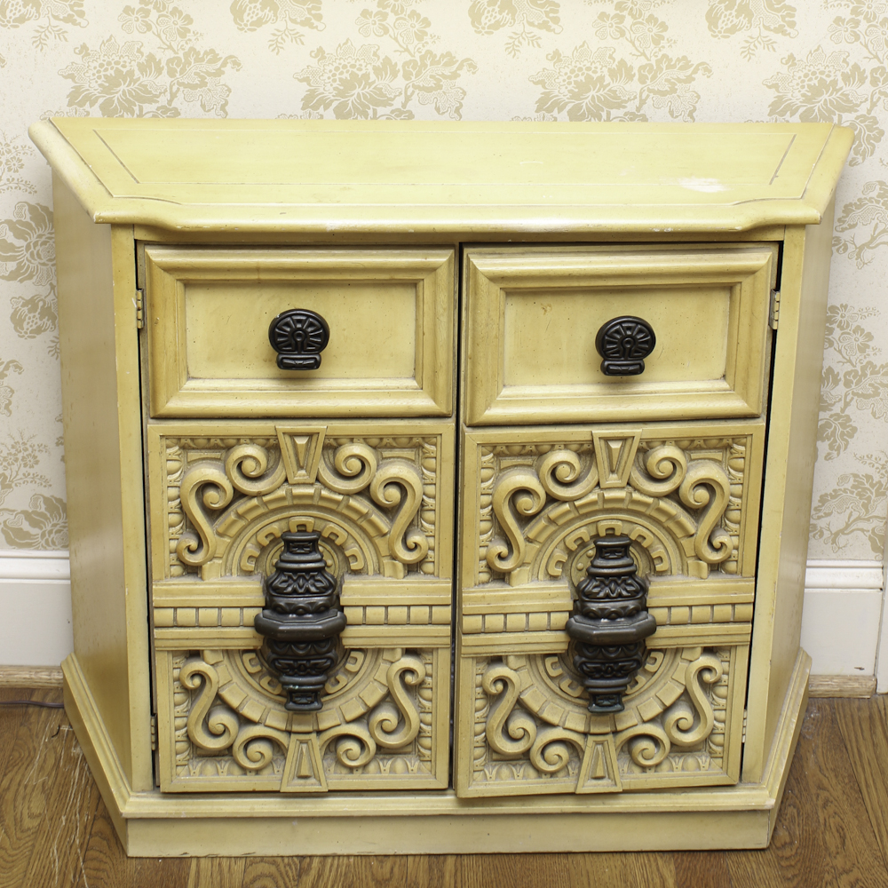 Mediterranean Style Painted Cabinet