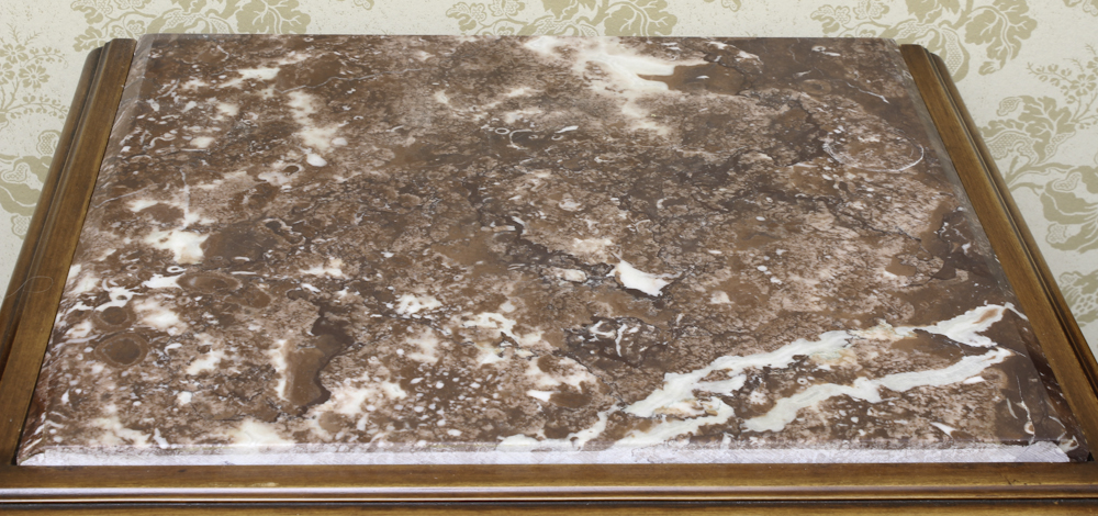 French Style End Table with Caned Door