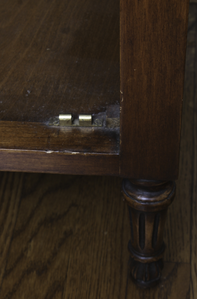 French Style End Table with Caned Door