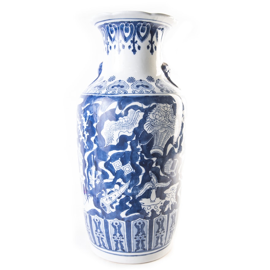 Large Chinese Blue and White Vase