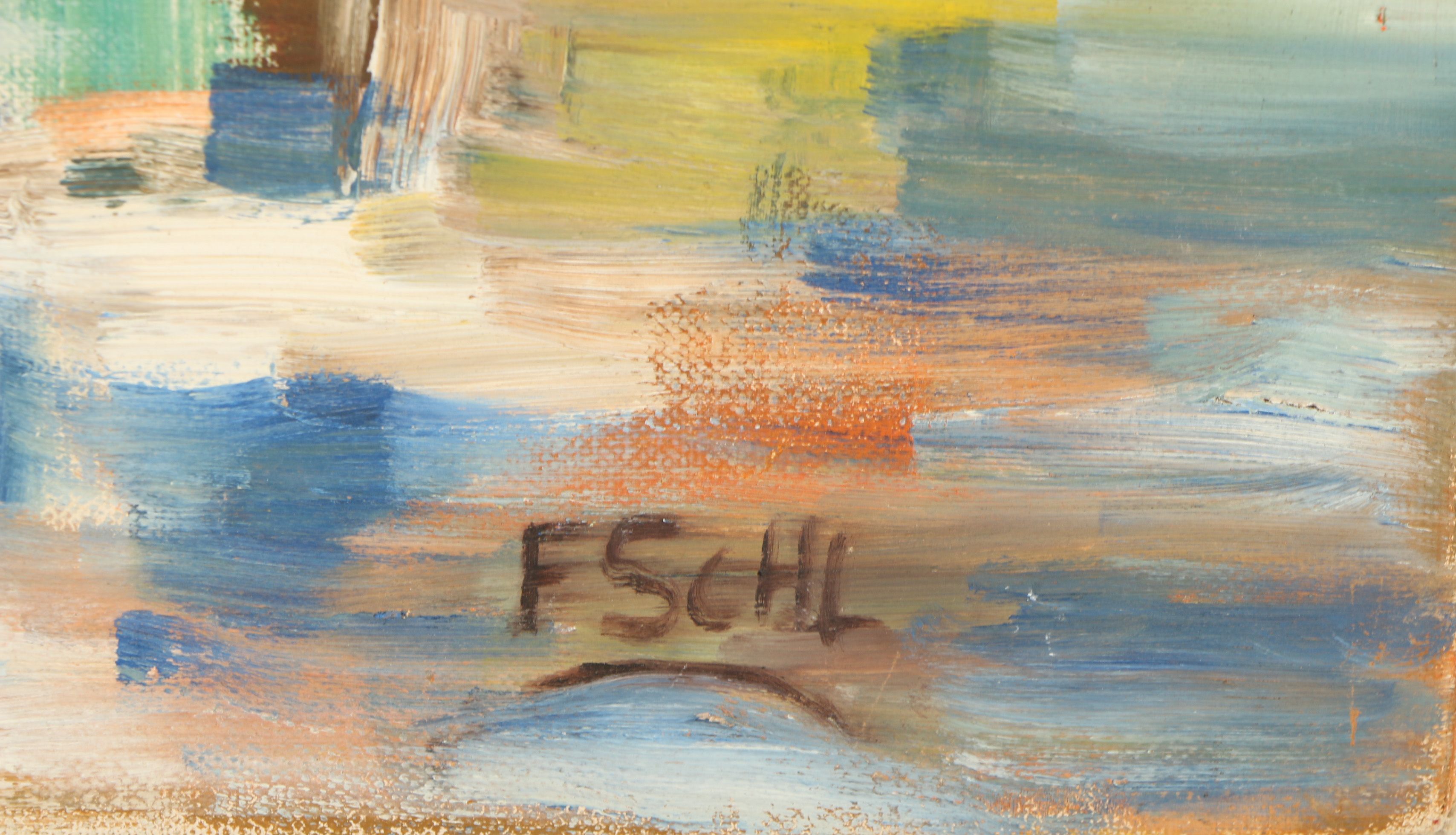 Fschl Abstract Oil Painting on Canvas Board