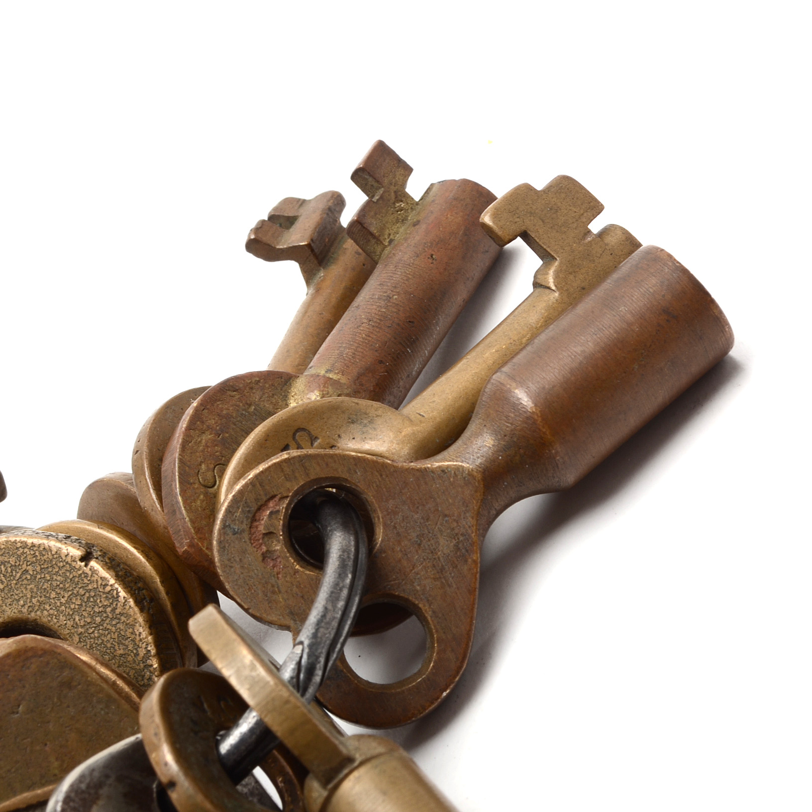 Vintage Railroad Keys, Many Brass, Including Adlake and Bohannan