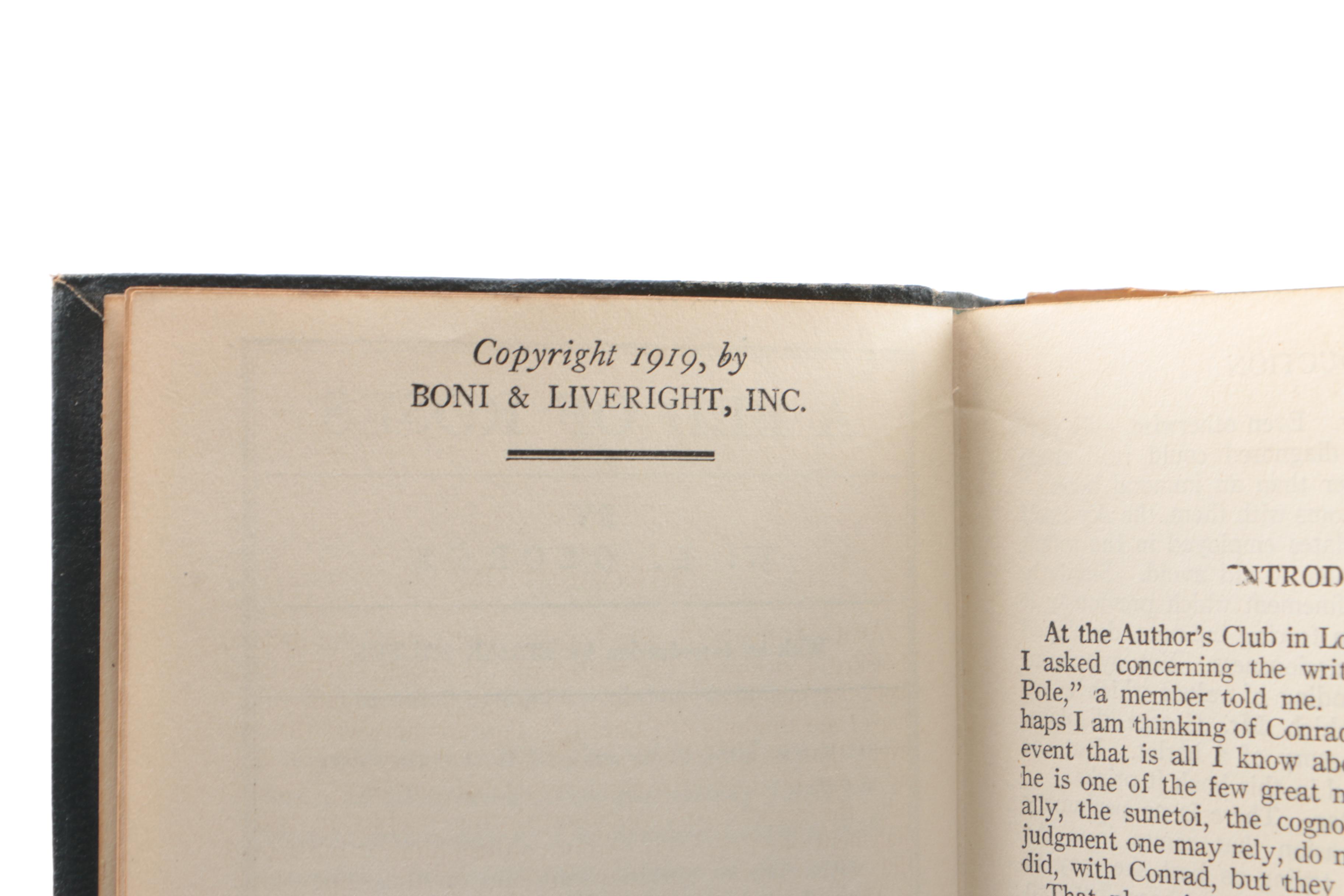 Volumes from the Boni and Liveright Modern Library