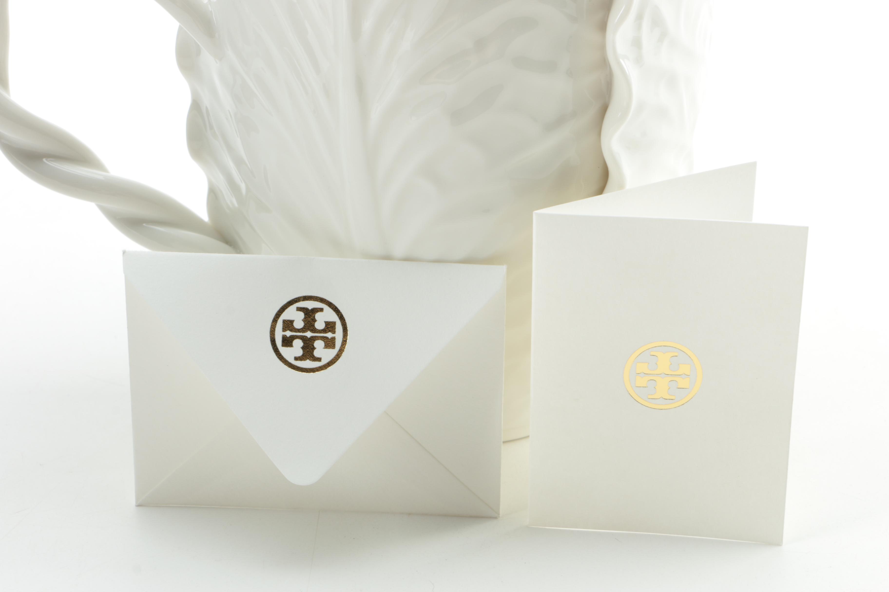 Tory Burch Porcelain "Lettuce Ware" Pitcher by Dodie Thayer