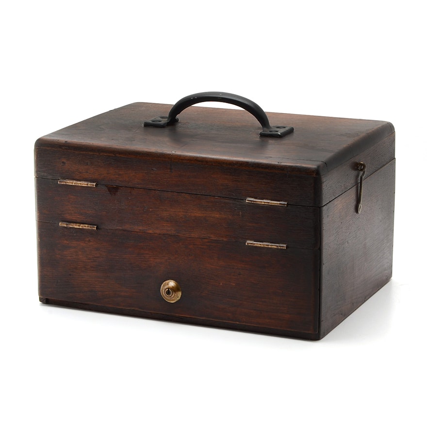 Antique Vernacular Craftsman's Tool Box, Late 19th to Early 20th Century