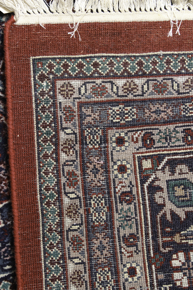 Hand-Knotted Persian Kurdish Bijar Area Rug
