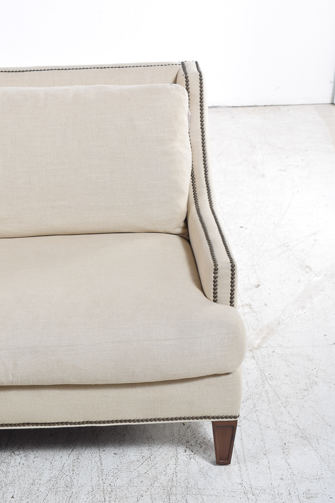 Linen Upholstered Sofa by Lillian August