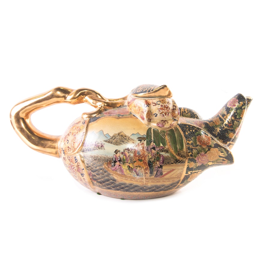 Chinese Satsuma Style Teapot