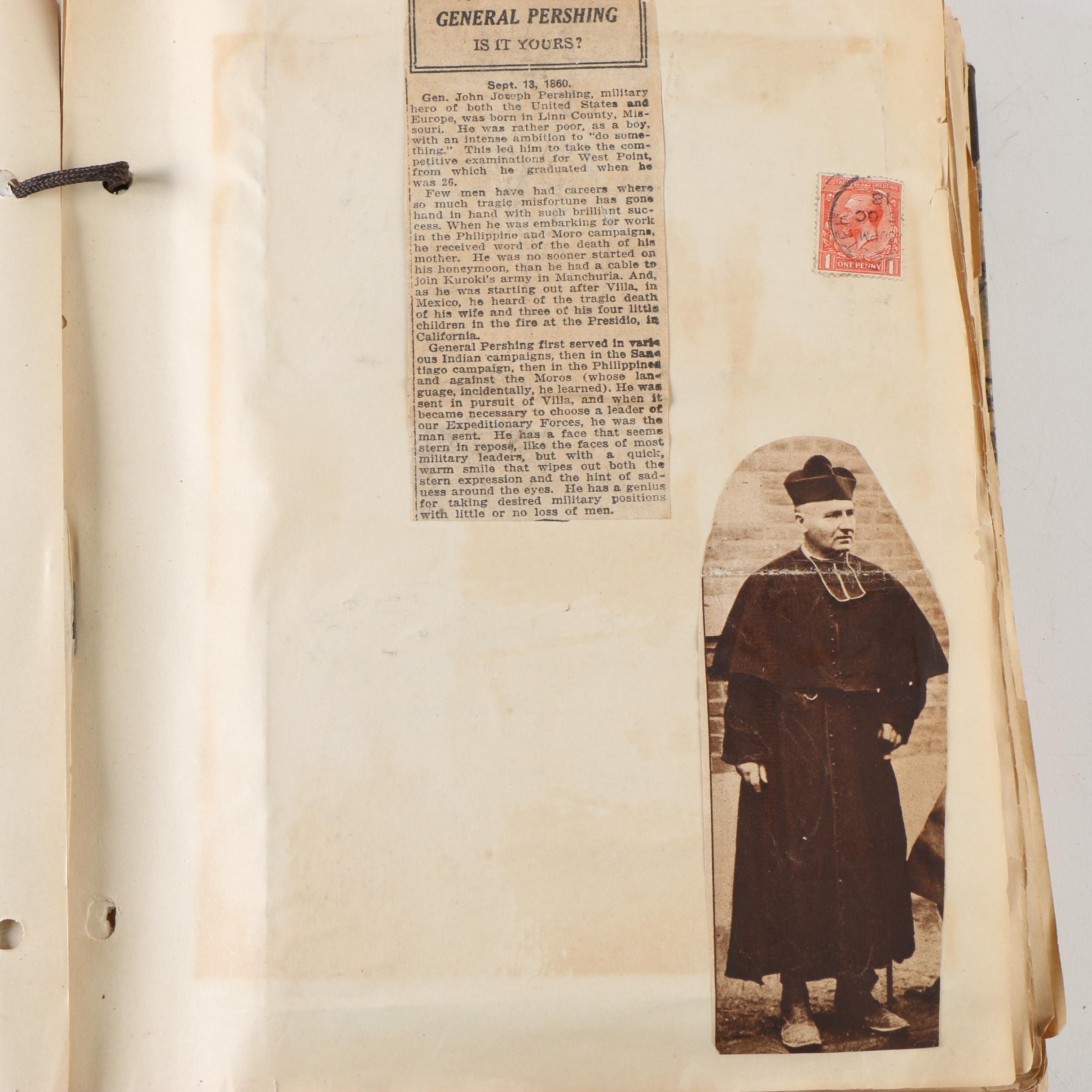 Cpl. Homer Payne's WWI Scrapbooks with Photos, Postcards, and Clippings