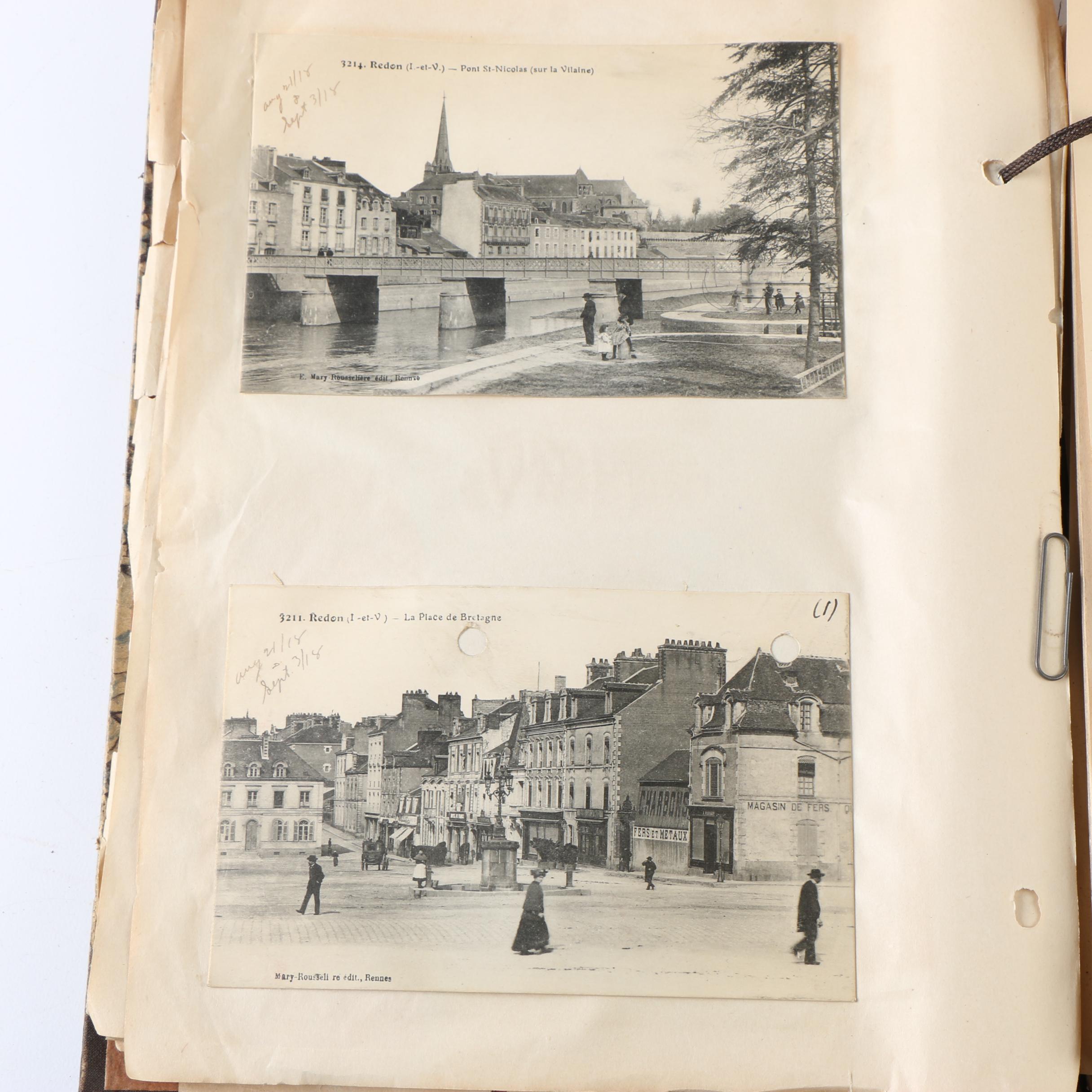 Cpl. Homer Payne's WWI Scrapbooks with Photos, Postcards, and Clippings