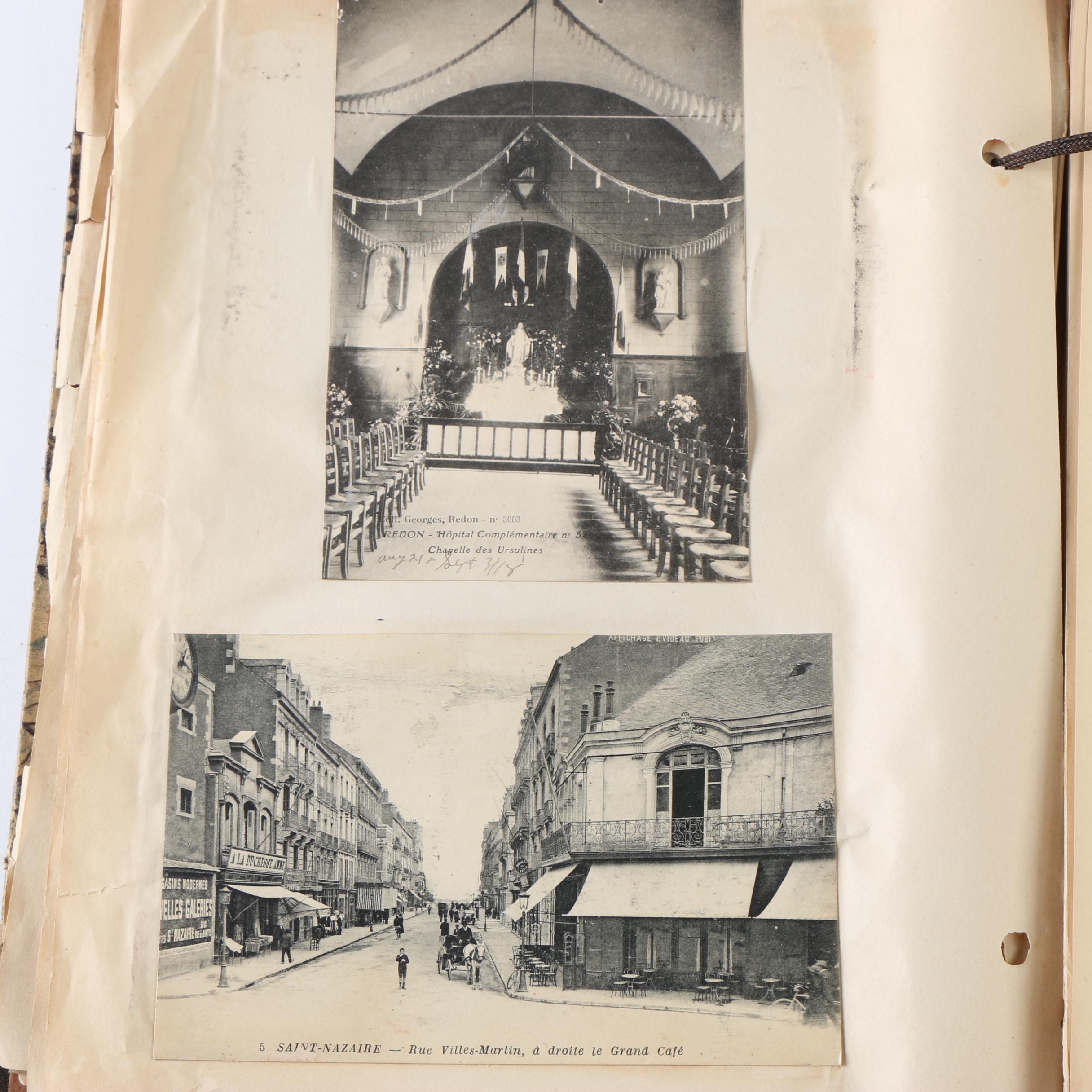 Cpl. Homer Payne's WWI Scrapbooks with Photos, Postcards, and Clippings