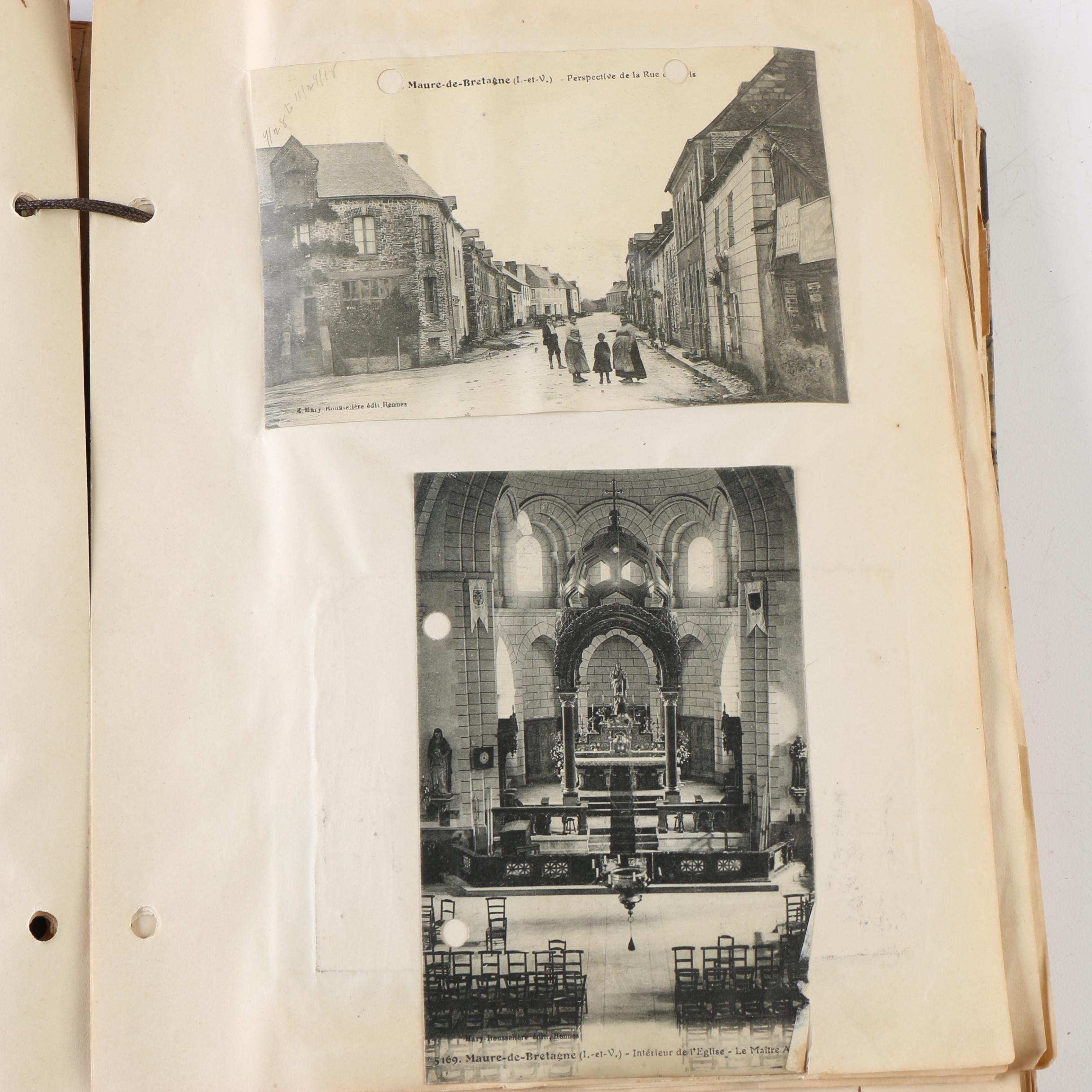 Cpl. Homer Payne's WWI Scrapbooks with Photos, Postcards, and Clippings