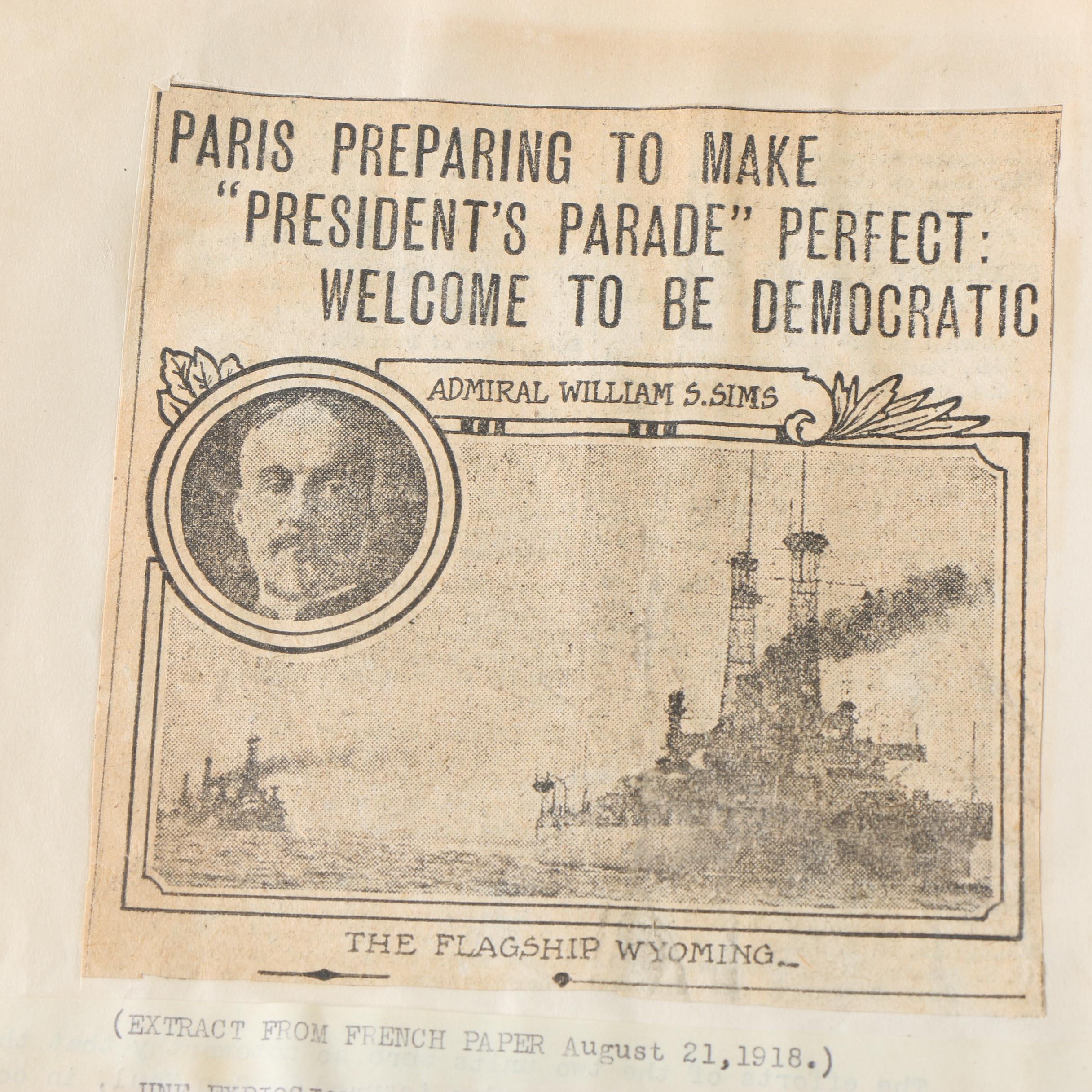 Cpl. Homer Payne's WWI Scrapbooks with Photos, Postcards, and Clippings