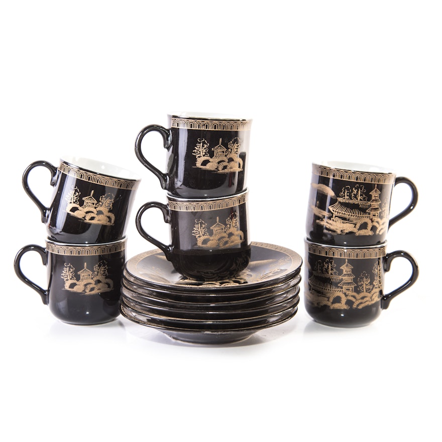 Tanaka Japan Tea Cups and Saucers
