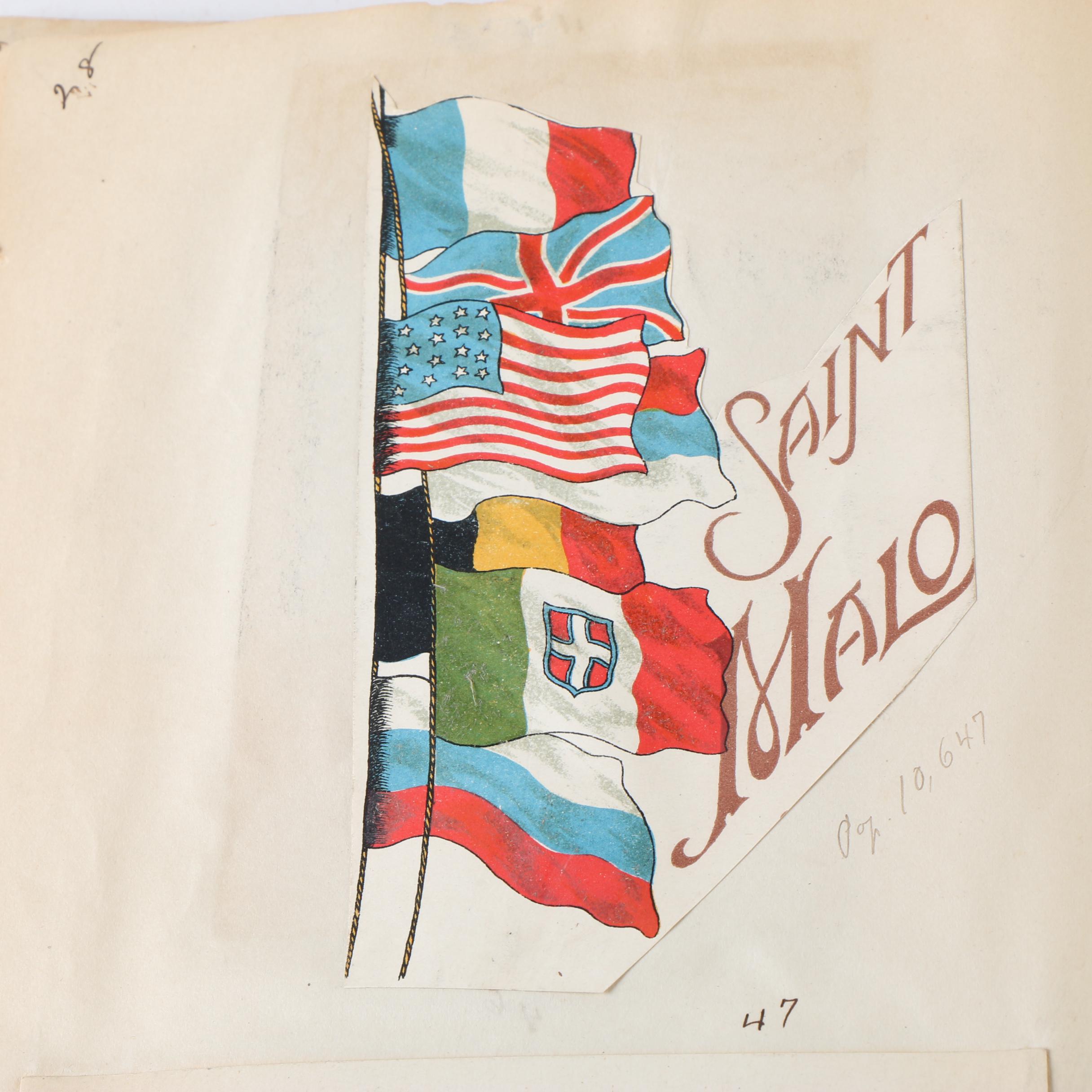 Cpl. Homer Payne's WWI Scrapbooks with Photos, Postcards, and Clippings