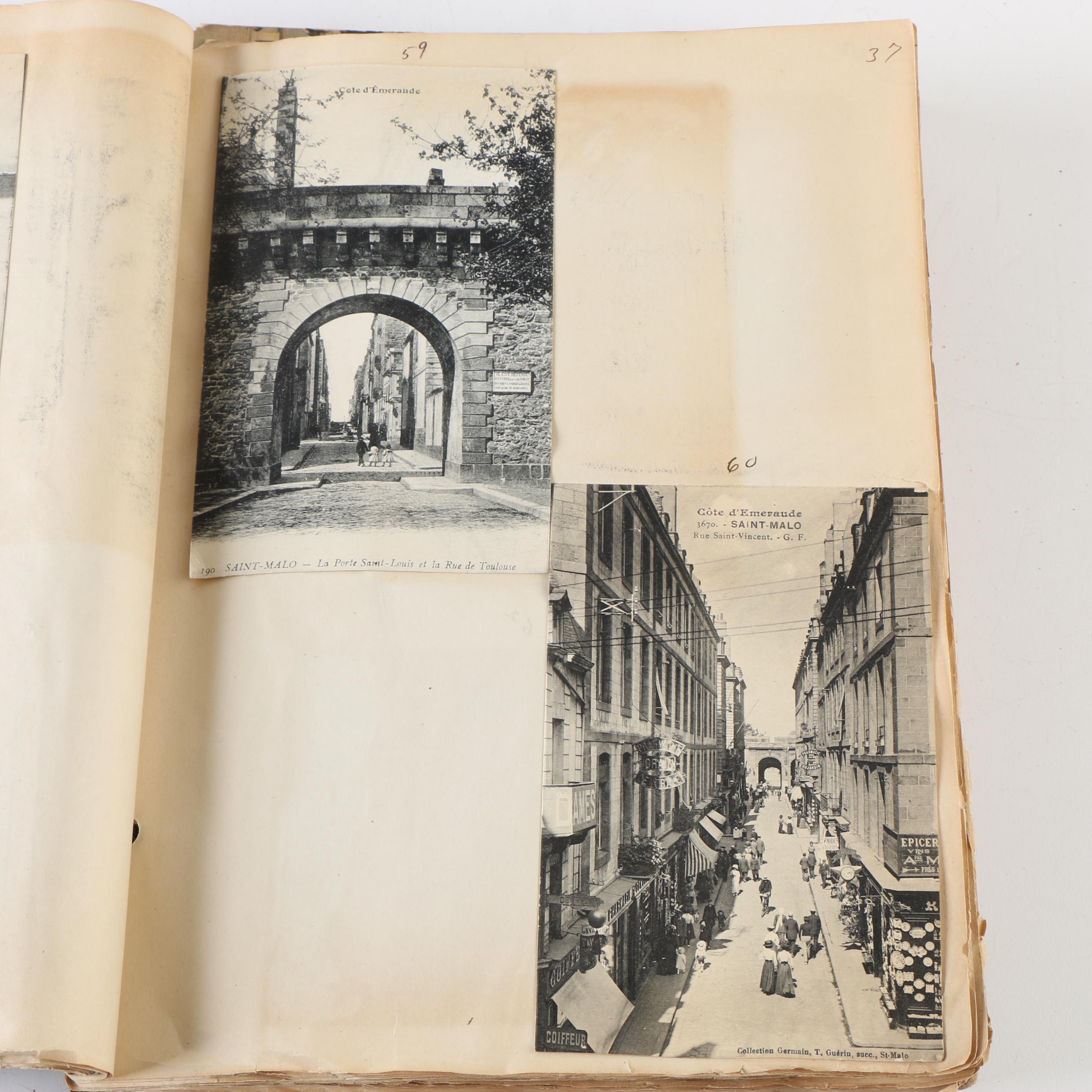 Cpl. Homer Payne's WWI Scrapbooks with Photos, Postcards, and Clippings