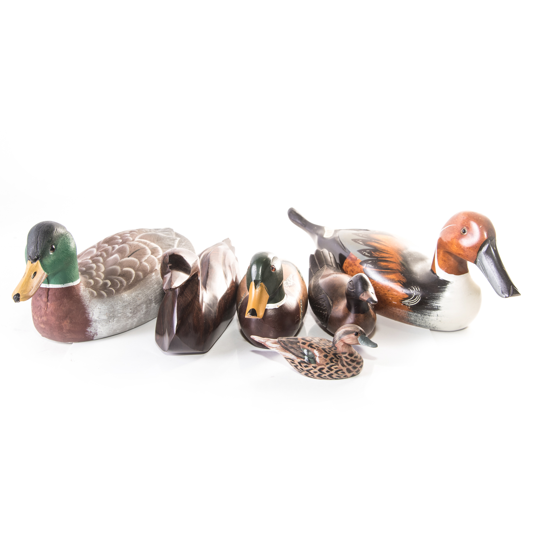 Carved Wooden Duck Figurines