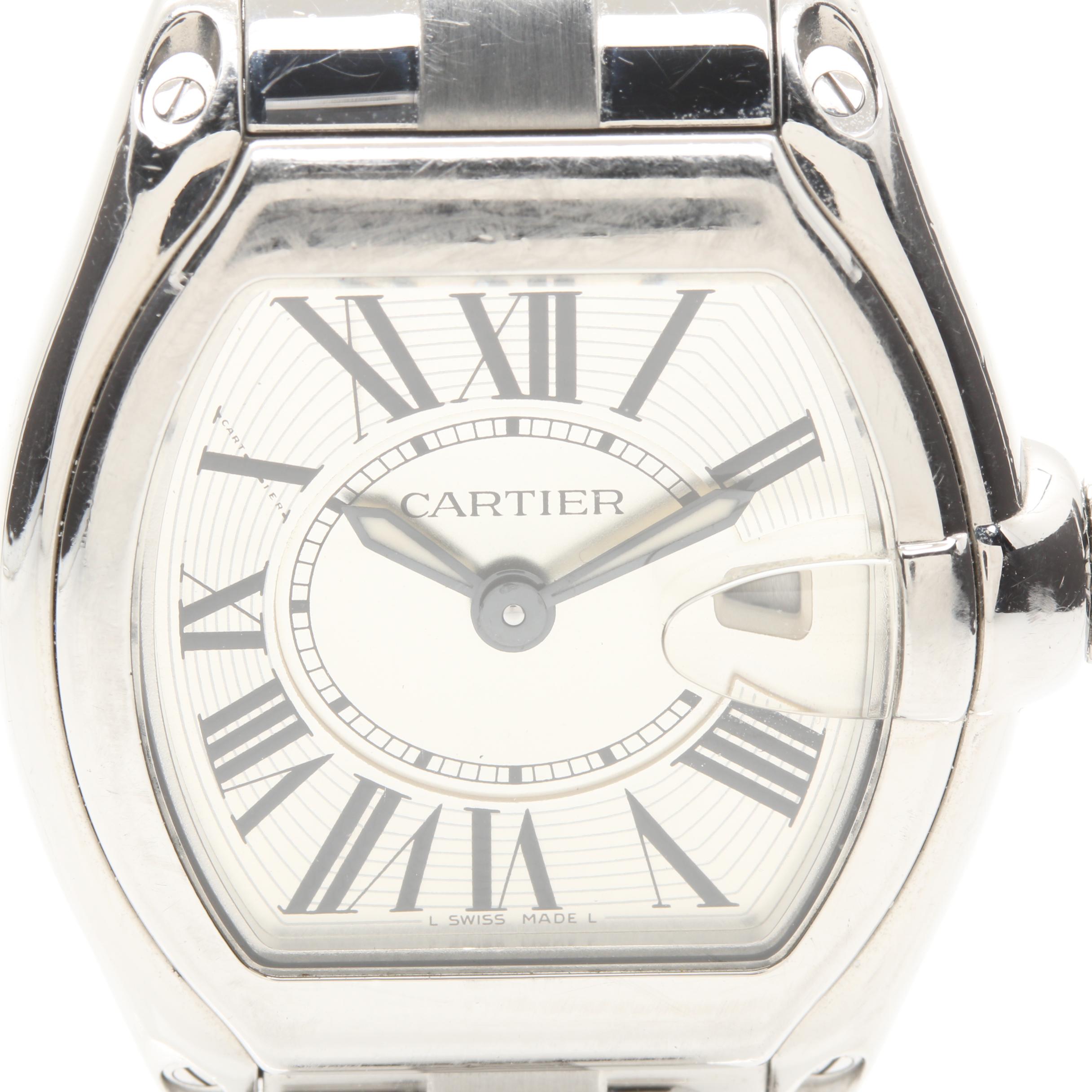 Silver Tone Cartier Roadster Watch
