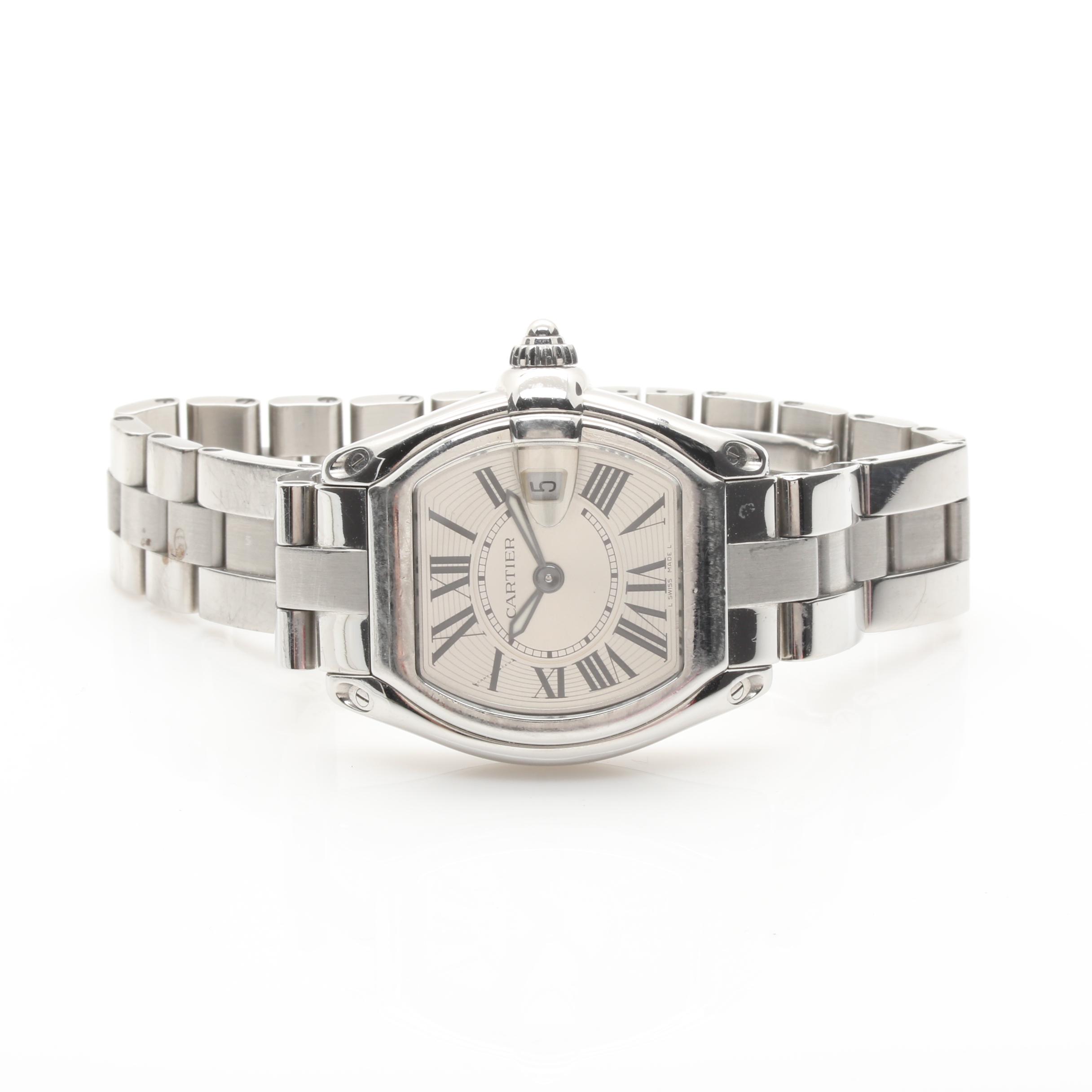 Silver Tone Cartier Roadster Watch