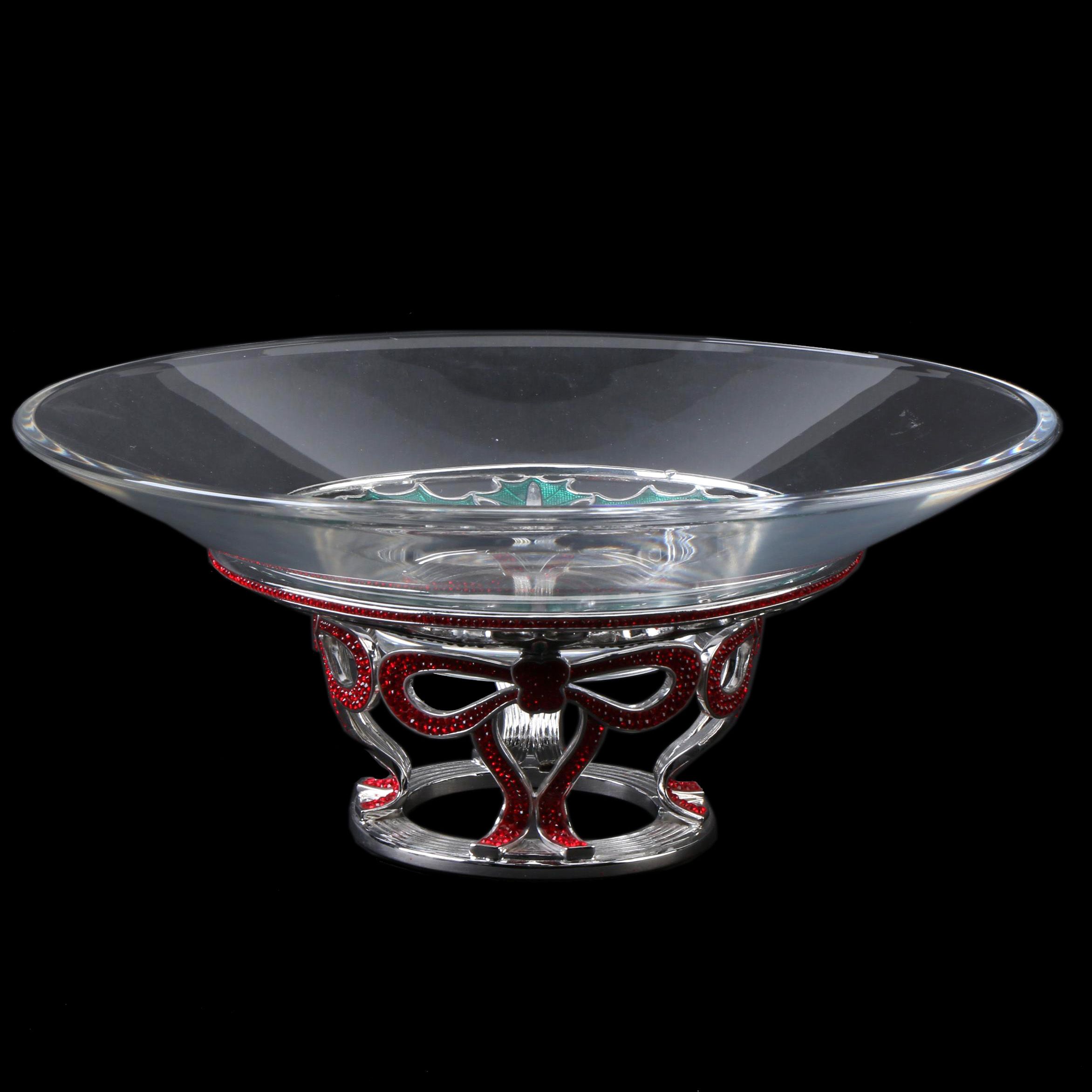2004 Swarovski "Holiday" Crystal Bowl Set