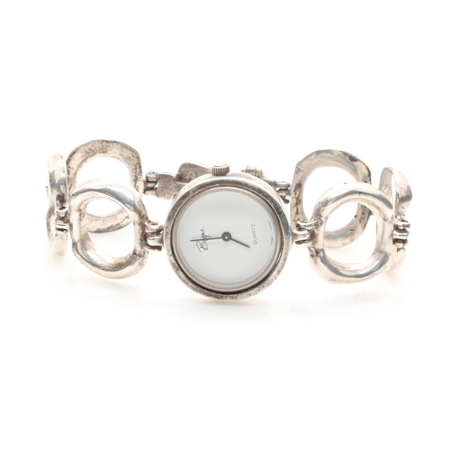 Sterling Silver Baroque Wristwatch