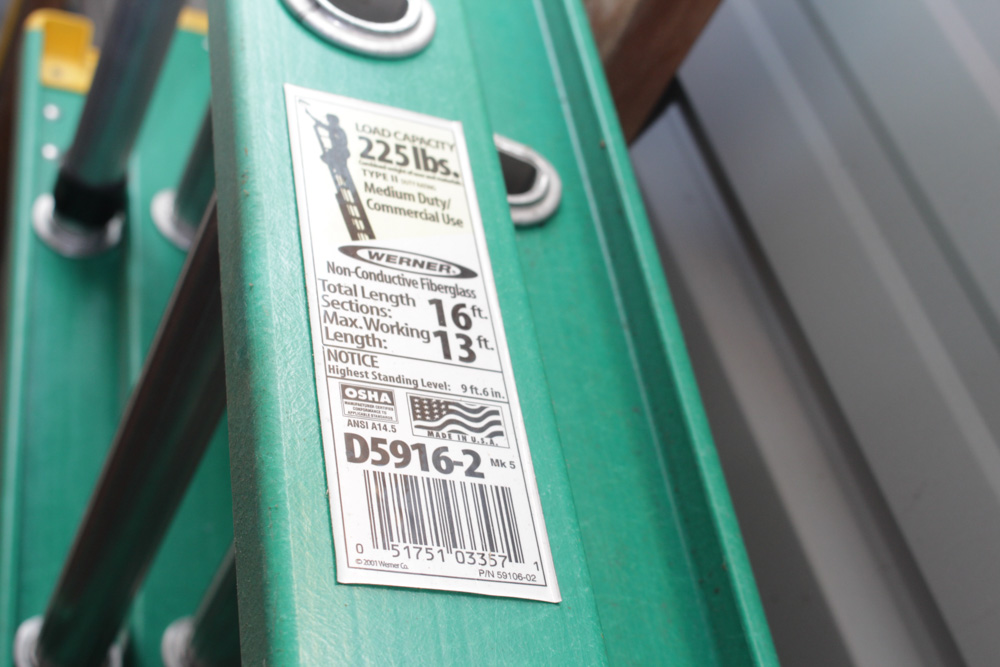 Outdoor Tools Featuring Werner 16' Ladder