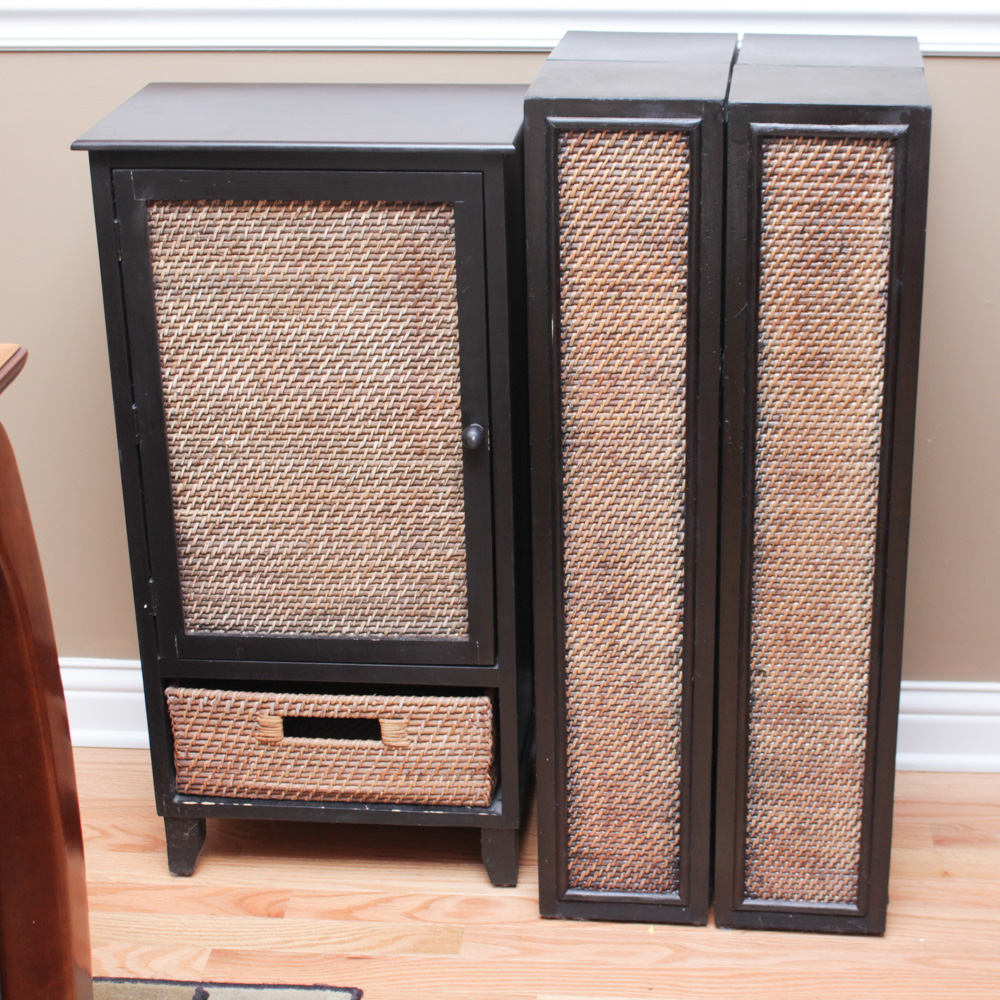 Woven Cane Panel Accent Furniture